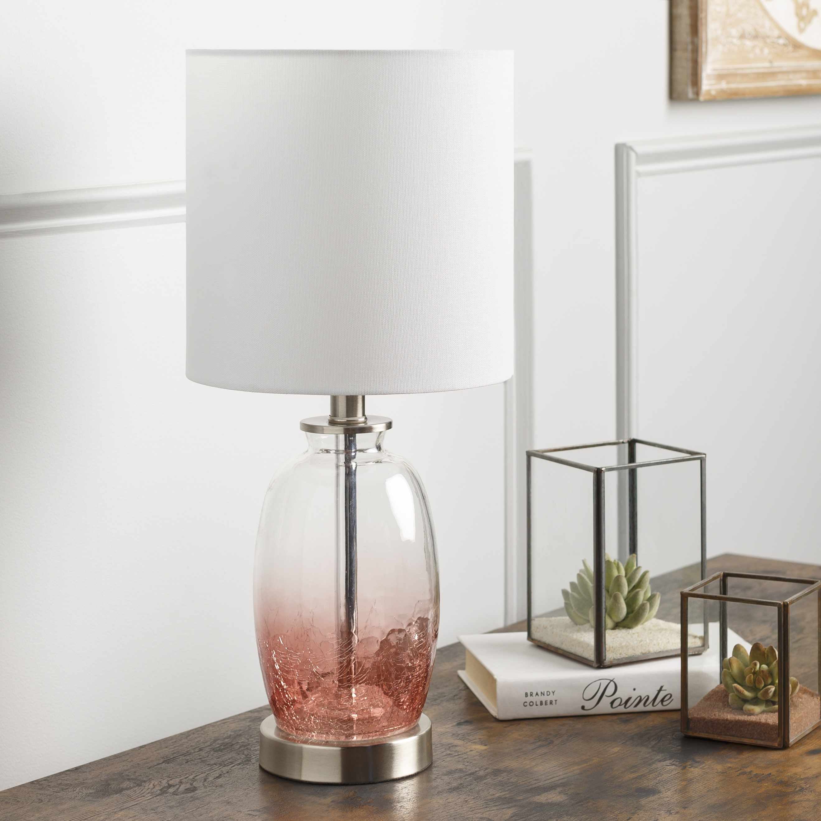 Dalvey Rustic Brown Cylindrical Table Lamp - Image 2