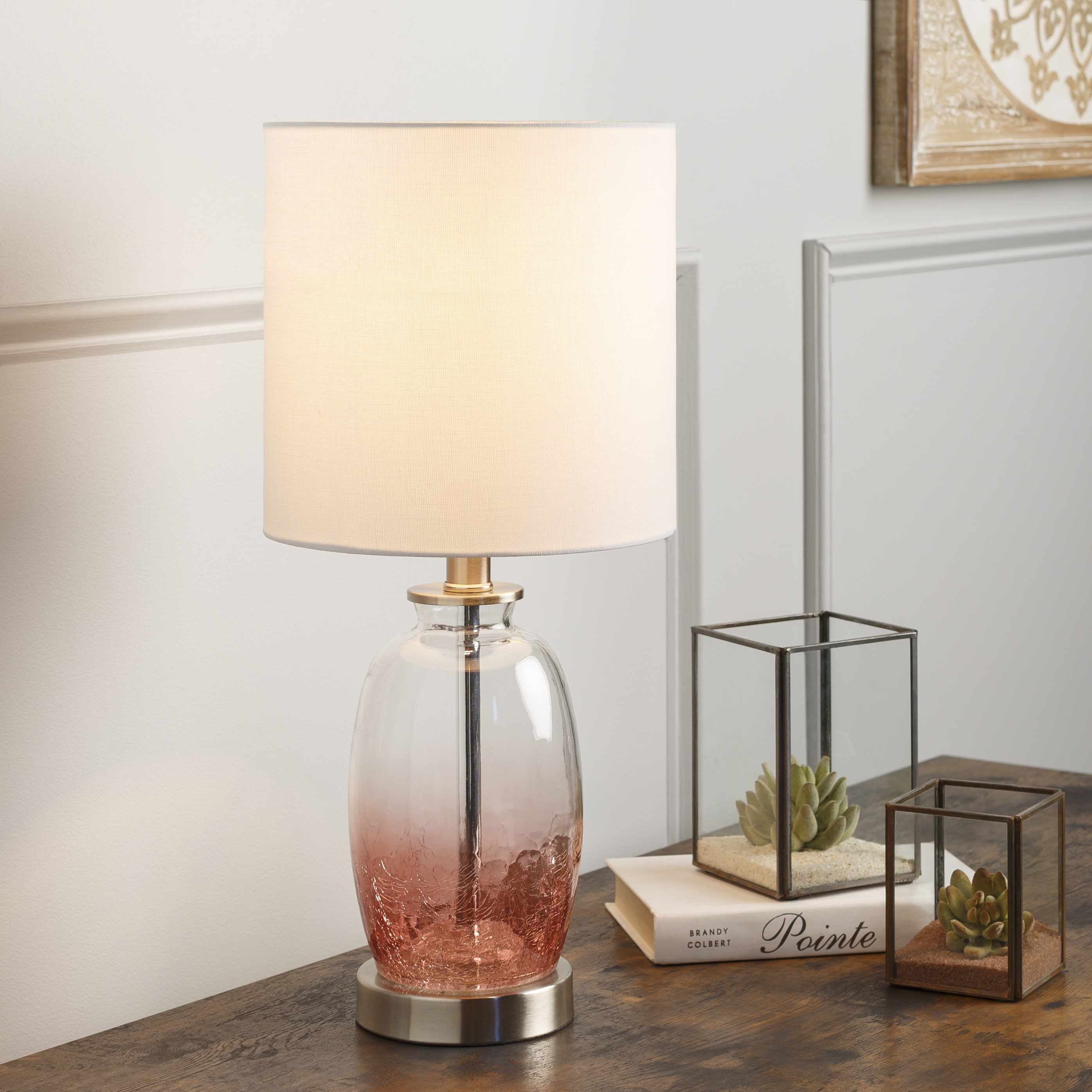 Dalvey Rustic Brown Cylindrical Table Lamp - Image 3