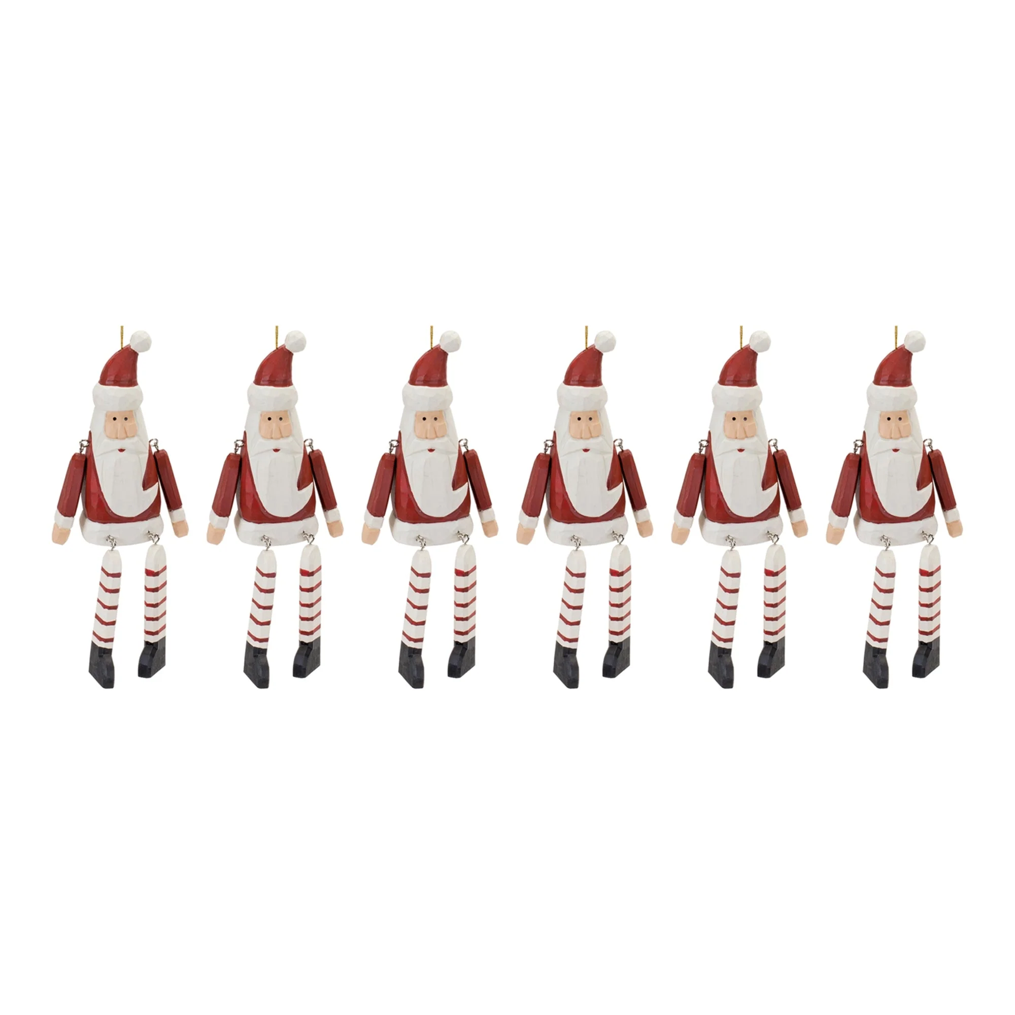 Dangle Santa Ornament (Set of 6) - Image 3