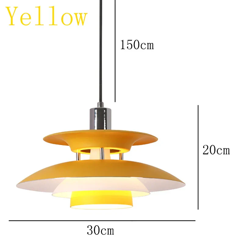 Danish UFO Pendant Ceiling Light – E27 Hanging Lamp for Bedroom & Dining Room - Image 17