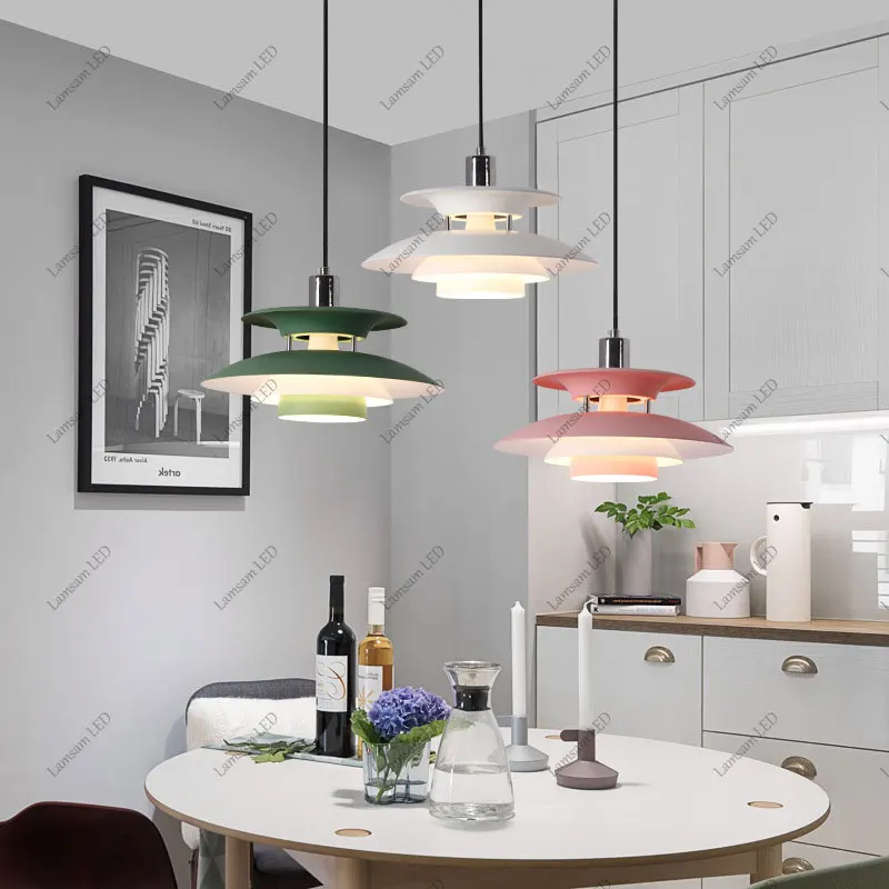 Danish UFO Pendant Ceiling Light – E27 Hanging Lamp for Bedroom & Dining Room - Image 2