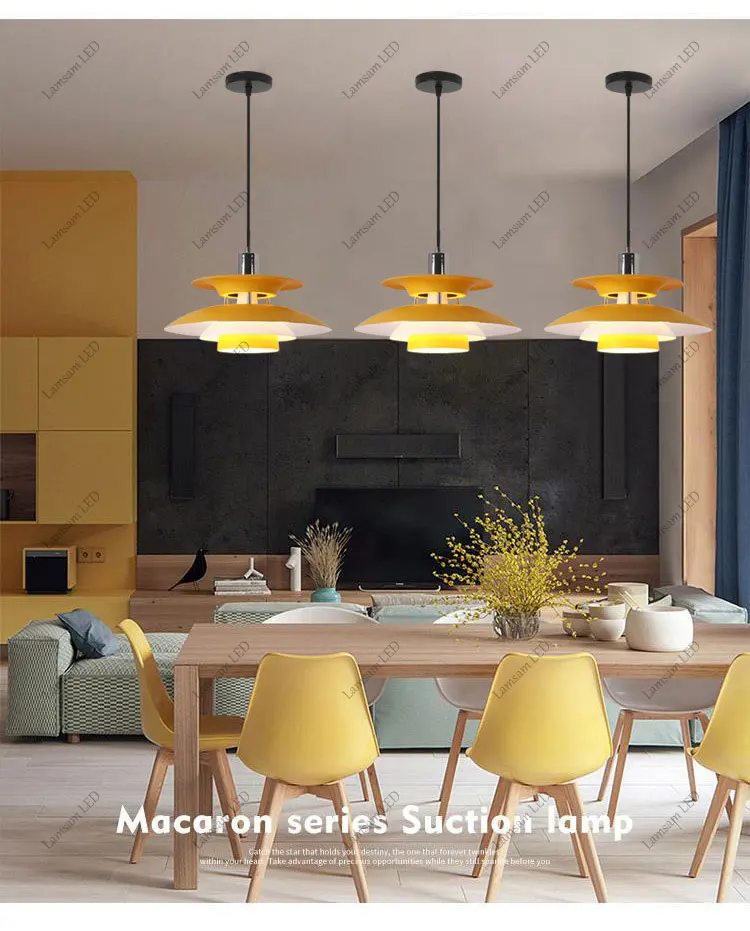 Danish UFO Pendant Ceiling Light – E27 Hanging Lamp for Bedroom & Dining Room - Image 6