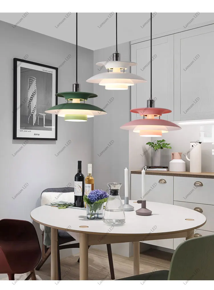 Danish UFO Pendant Ceiling Light – E27 Hanging Lamp for Bedroom & Dining Room - Image 8