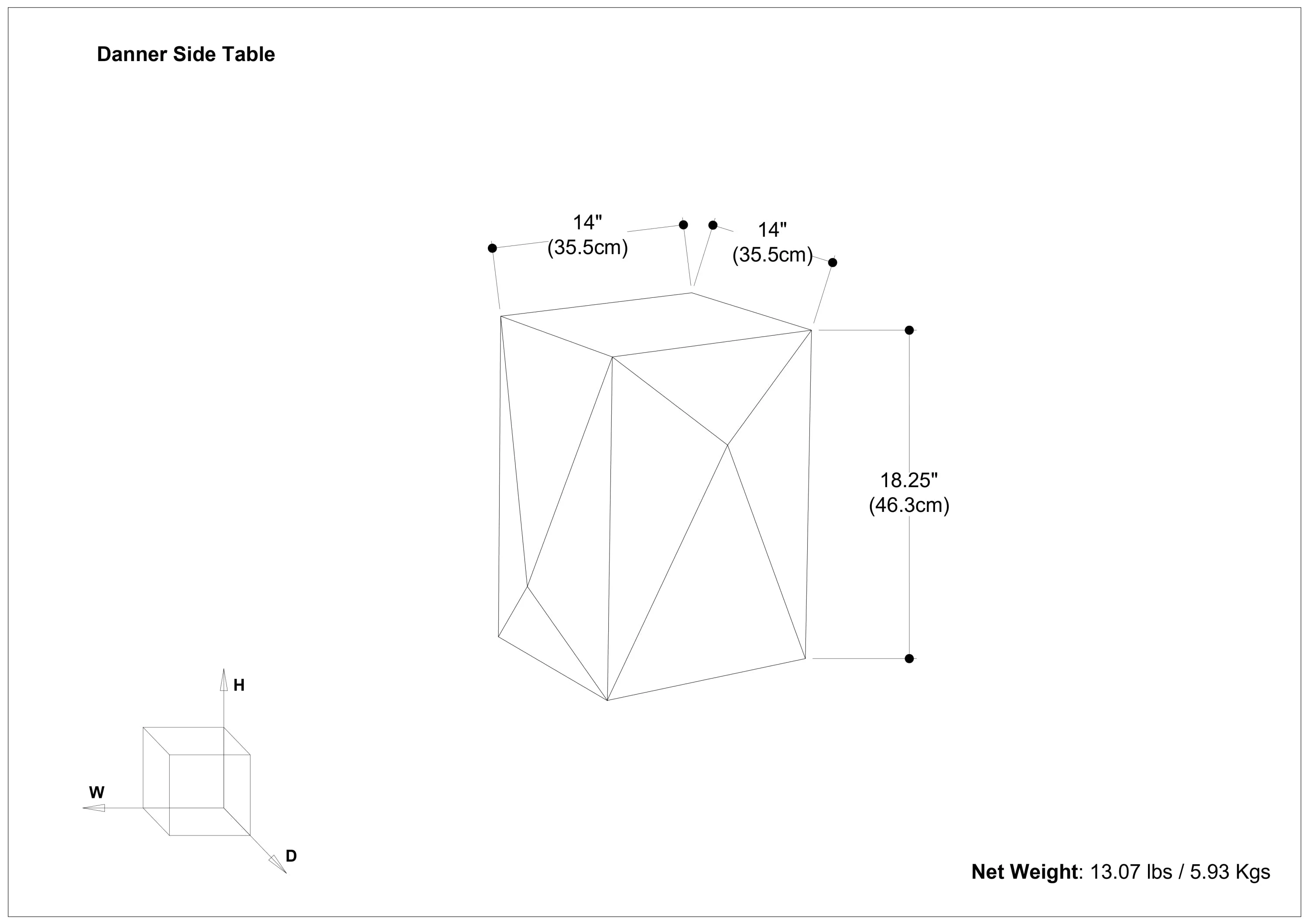 Danner Cast Aluminum Side Table - Image 2