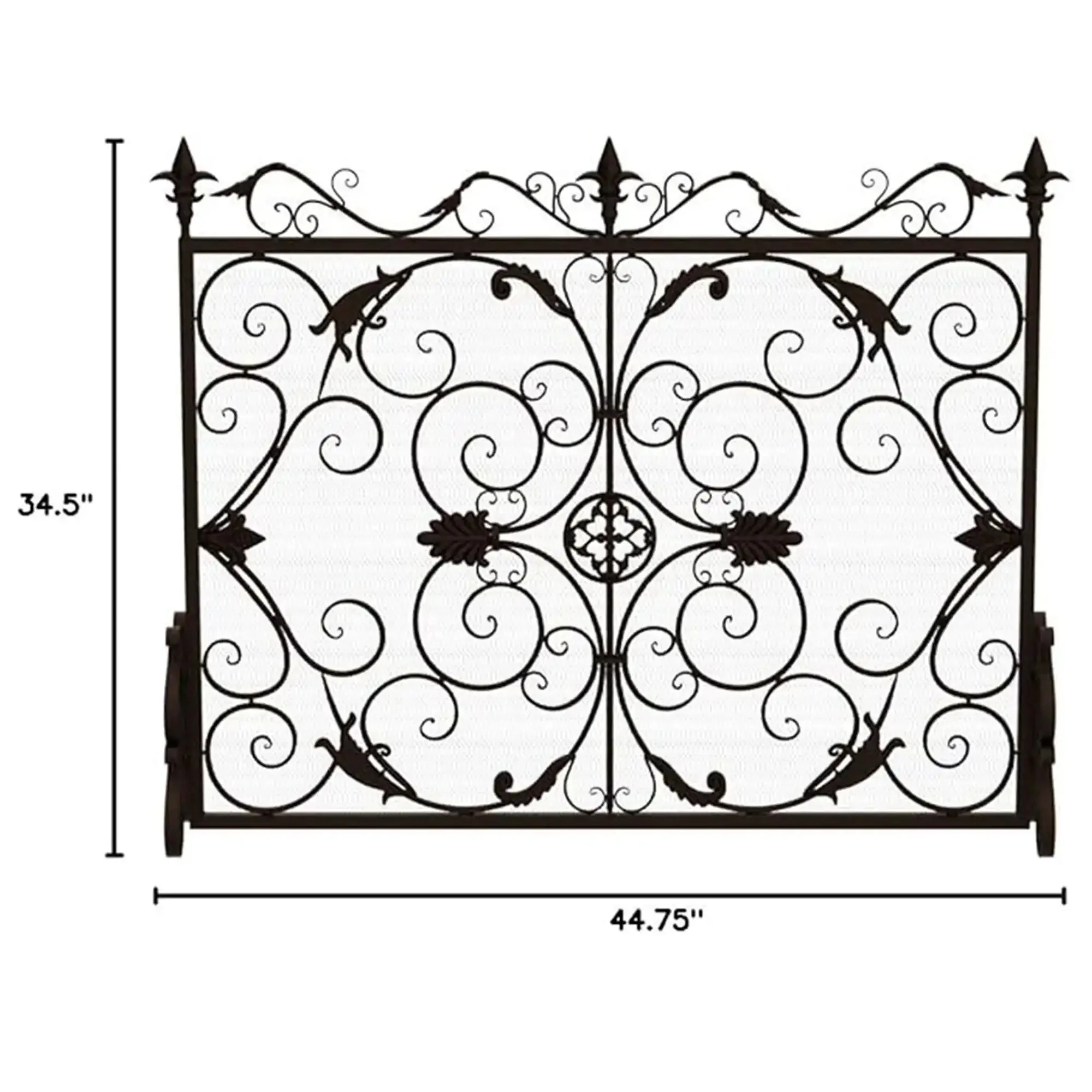 Darcie - Wrought Fireplace Screen, Ornate Design - Image 3
