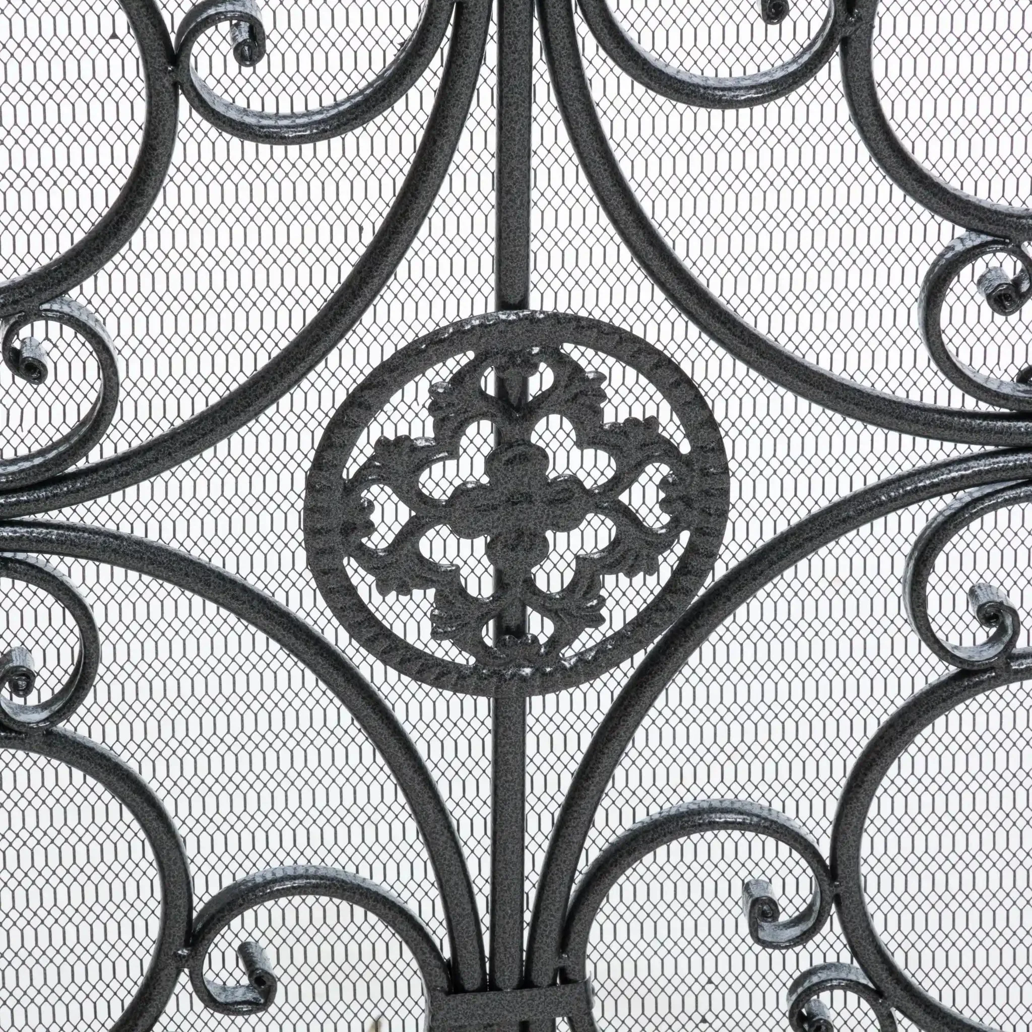 Darcie - Wrought Fireplace Screen, Ornate Design - Image 5