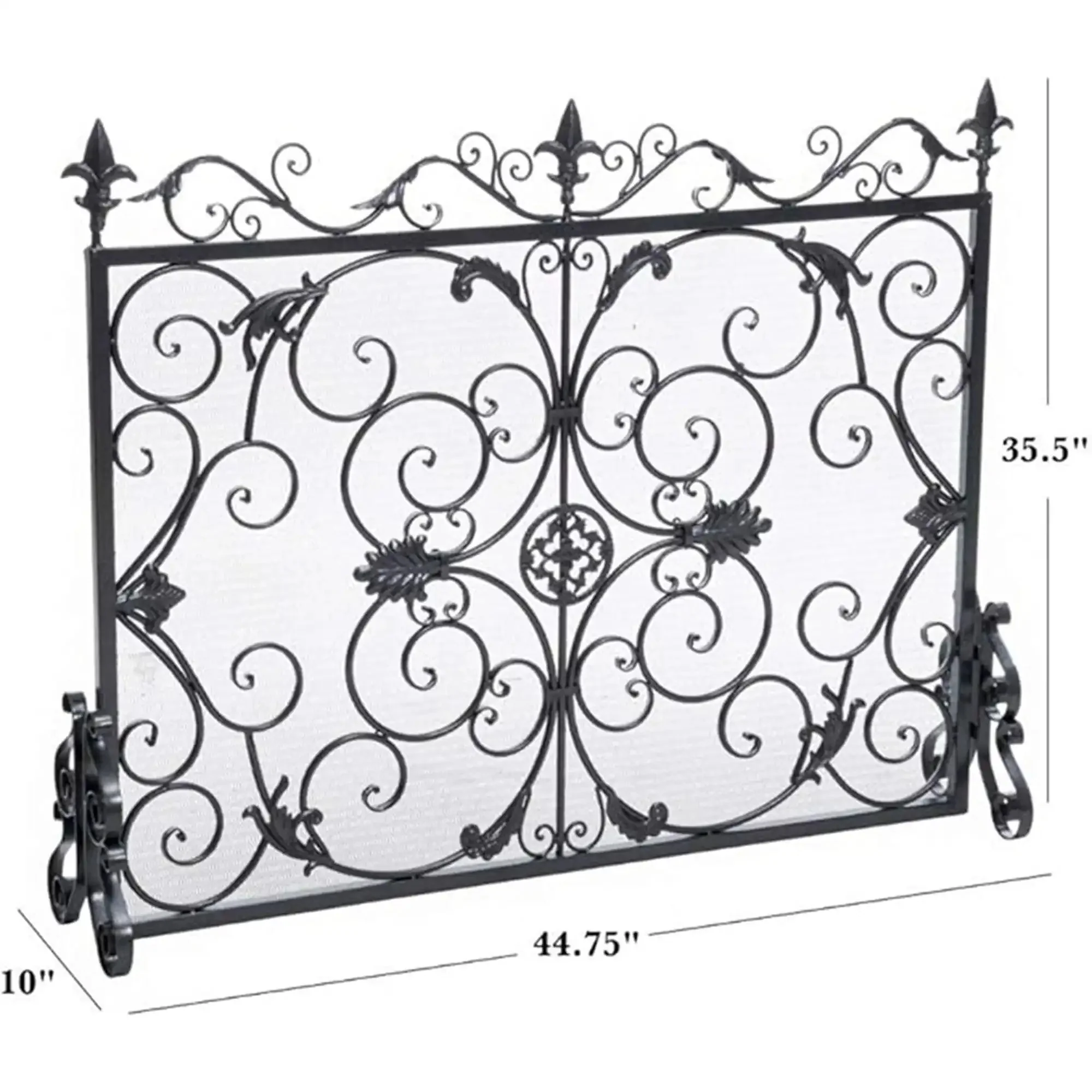 Darcie - Wrought Fireplace Screen, Ornate Design - Image 7