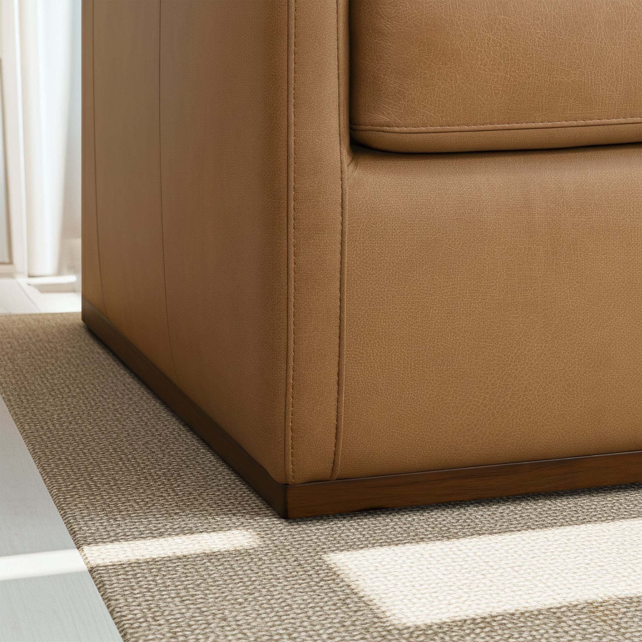 Darien Tan Leather Swivel Chair - Image 5