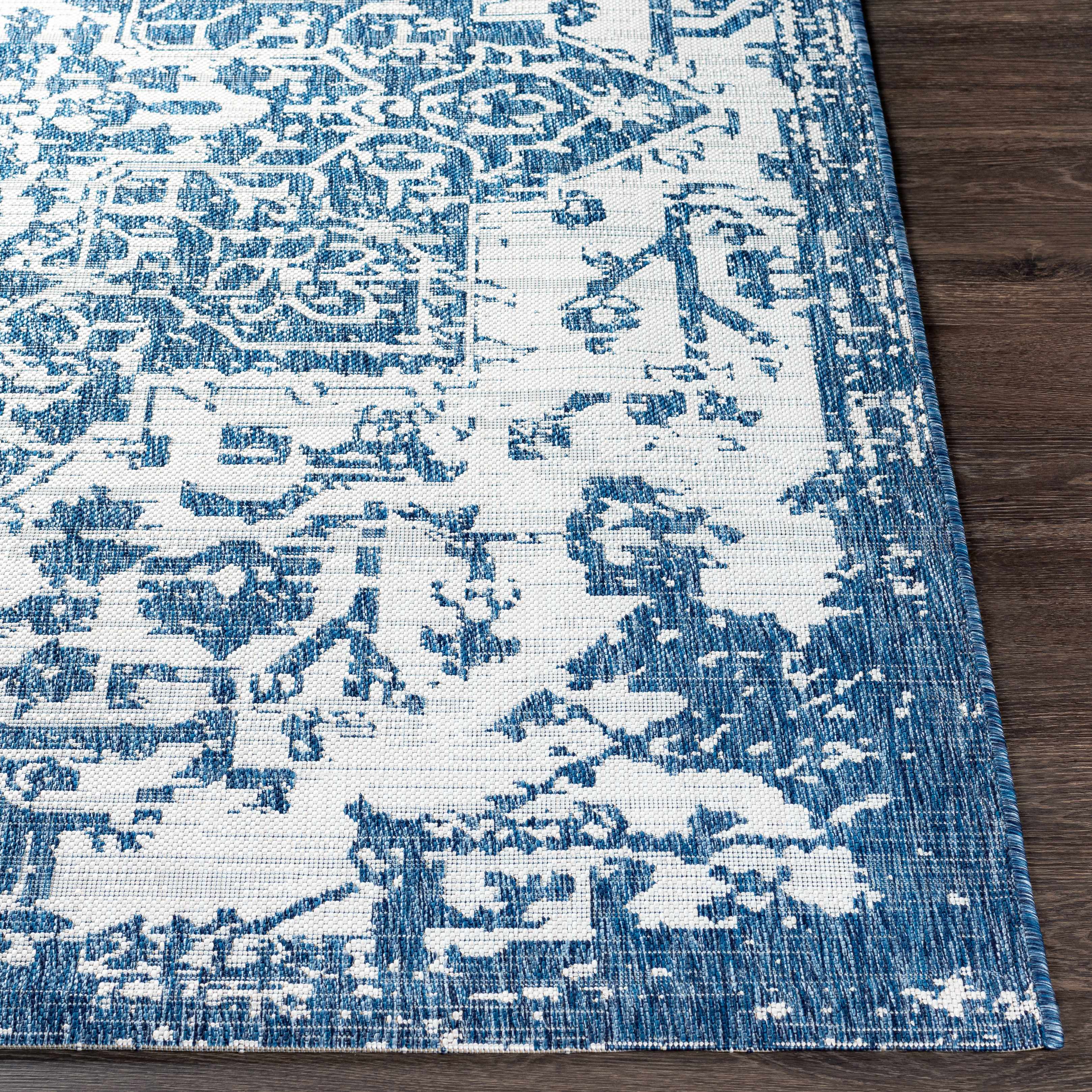 Dark Blue Kilmacolm Indoor & Outdoor Area Rug - Clearance - Image 12