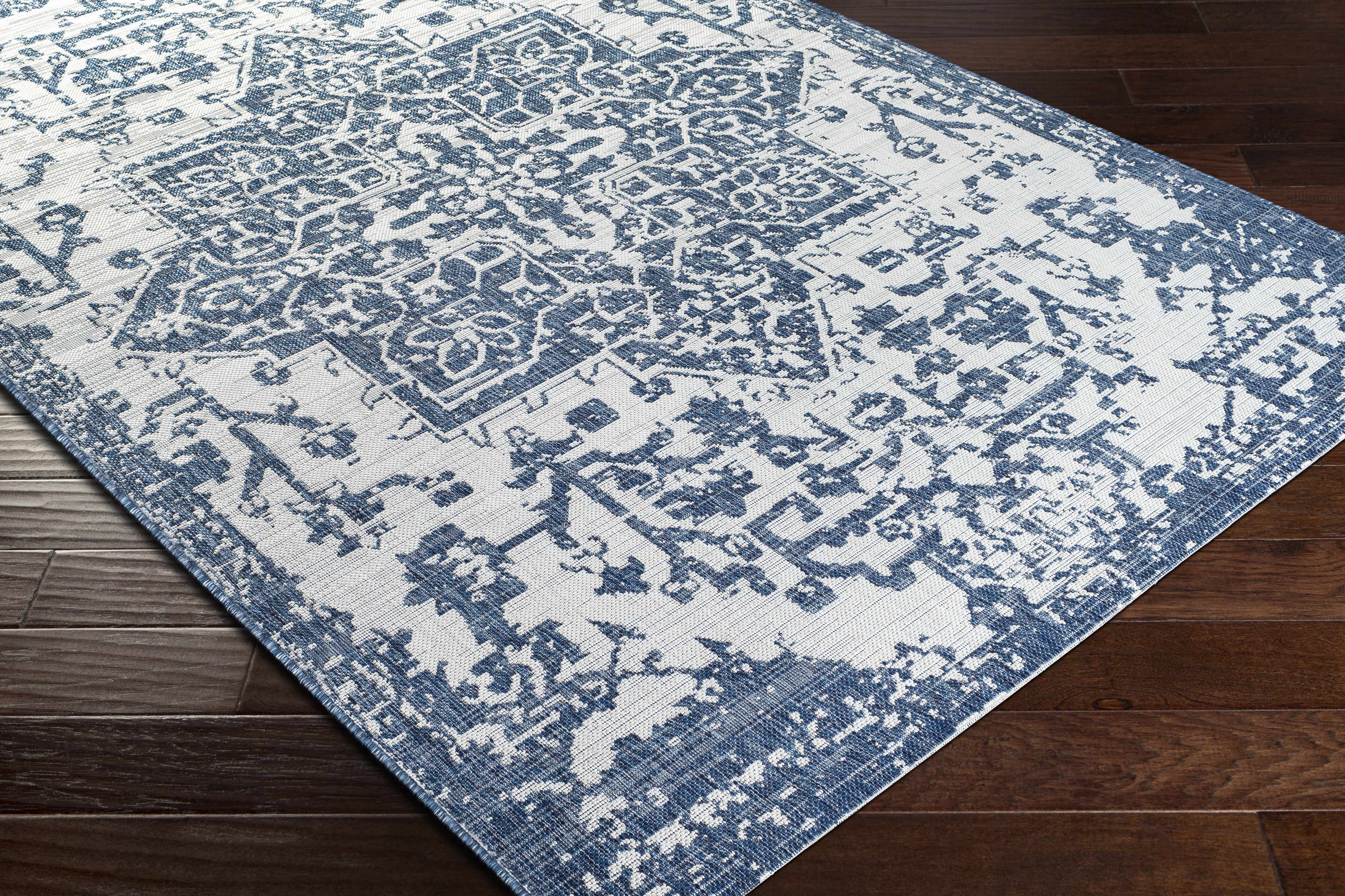 Dark Blue Kilmacolm Indoor & Outdoor Area Rug - Clearance - Image 13