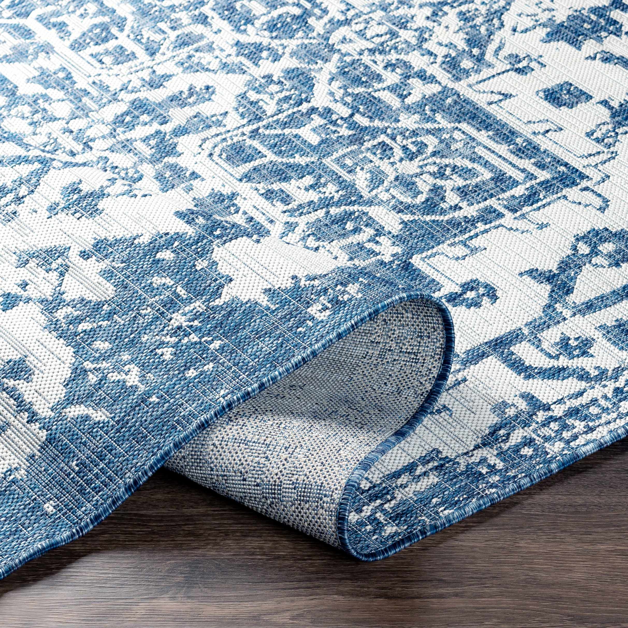 Dark Blue Kilmacolm Indoor & Outdoor Area Rug - Clearance - Image 14