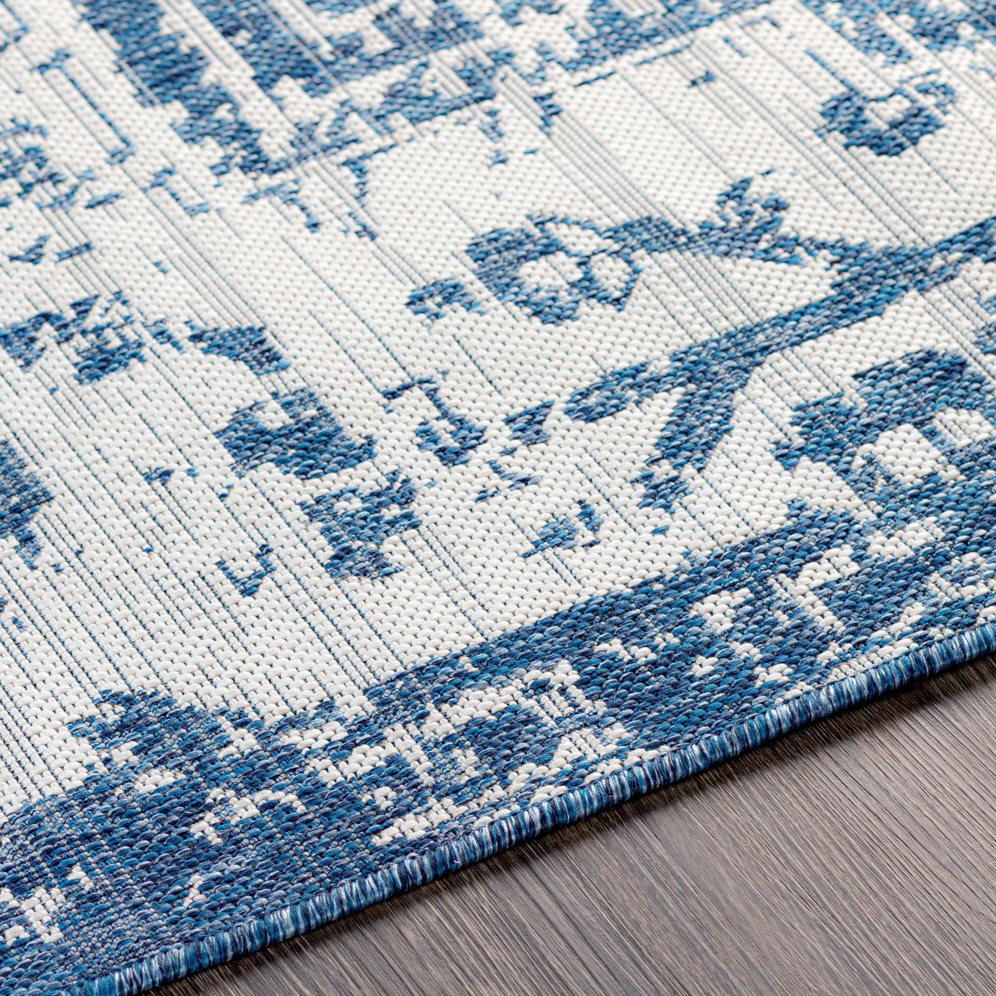 Dark Blue Kilmacolm Indoor & Outdoor Area Rug - Clearance - Image 9