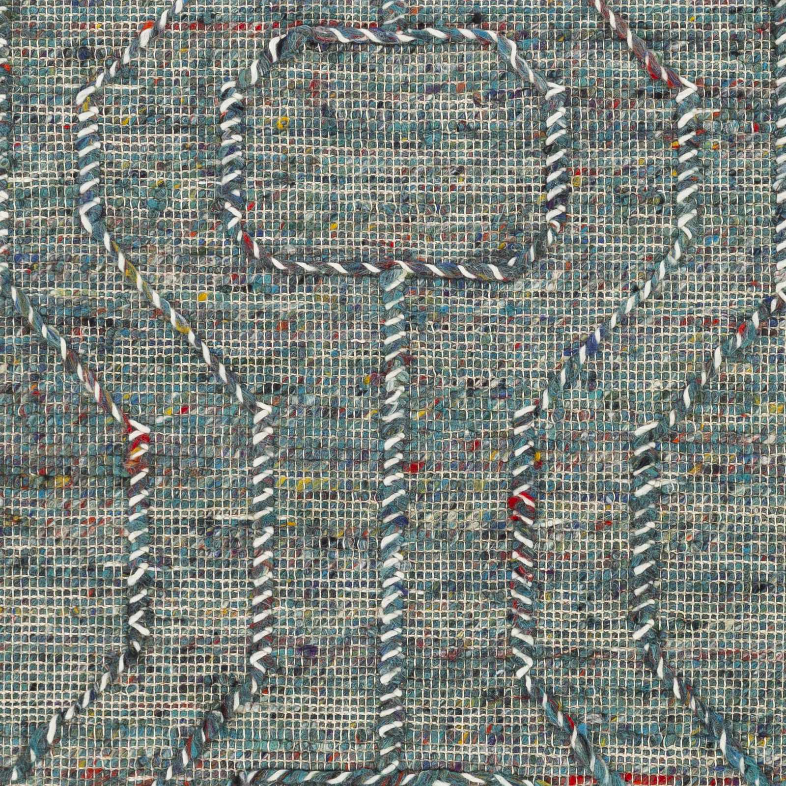Dark Blue Takaungu Wool Blend Braided Tassel Area Rug - Clearance - Image 7