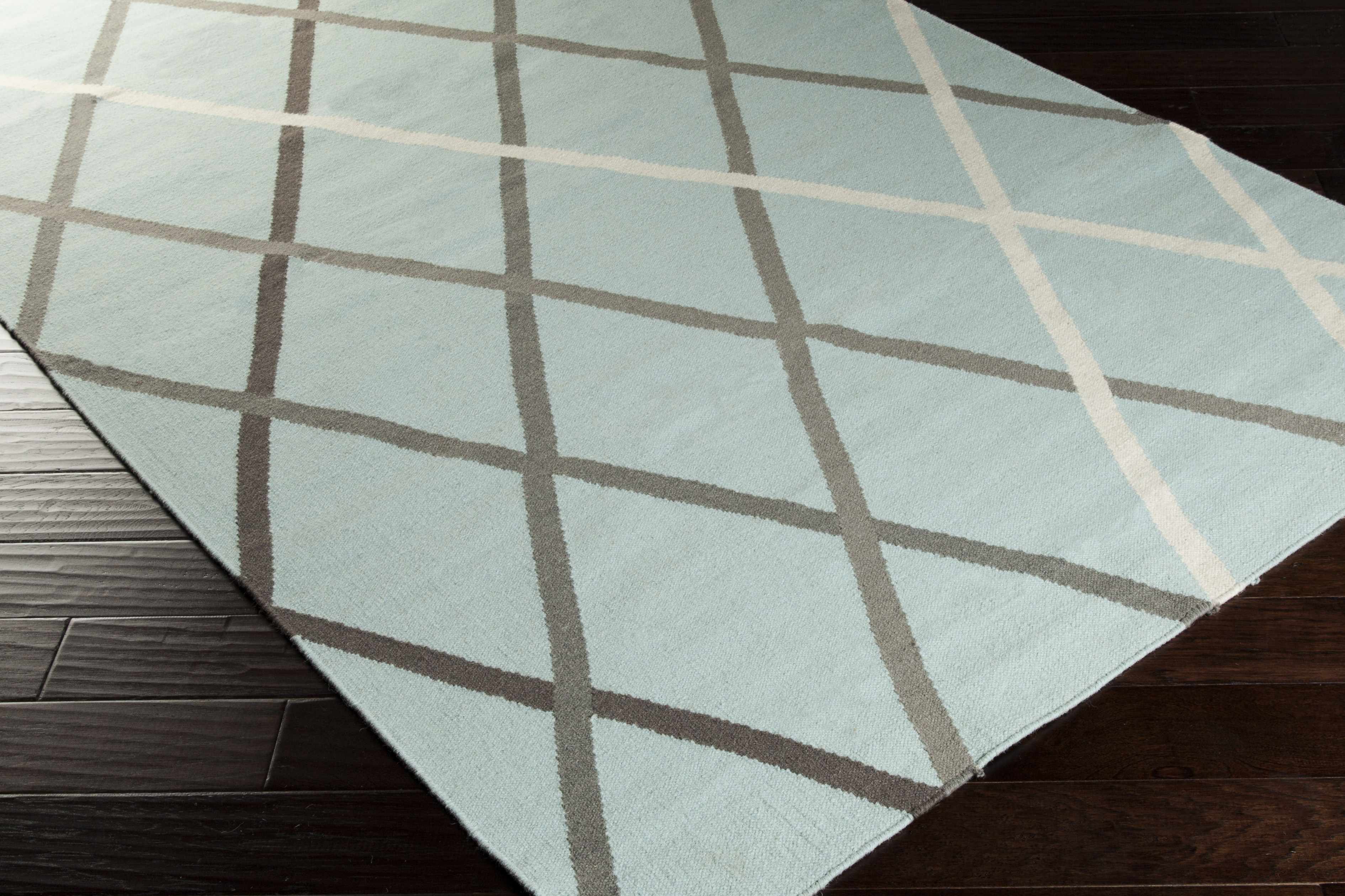 Darlaston Gray Trellis Wool Area Rug - Clearance - Image 2