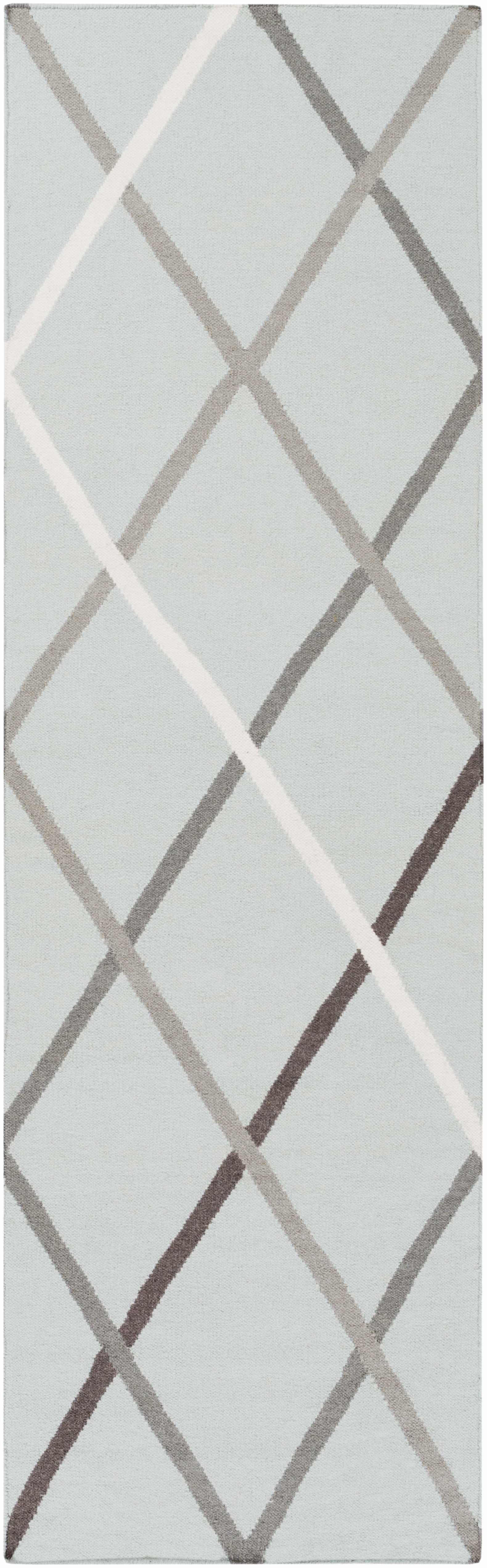 Darlaston Gray Trellis Wool Area Rug - Clearance - Image 4