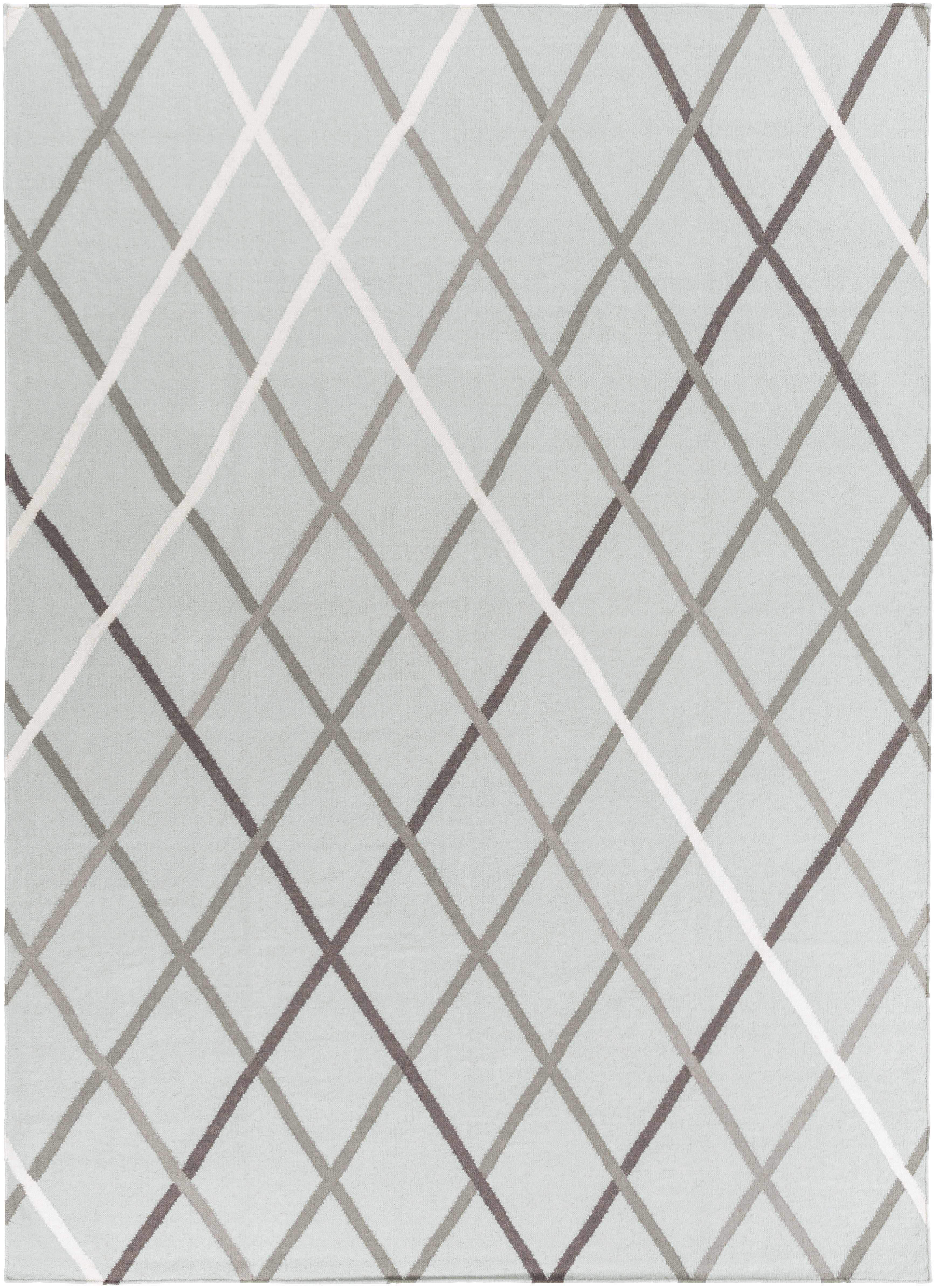 Darlaston Gray Trellis Wool Area Rug - Clearance - Image 5