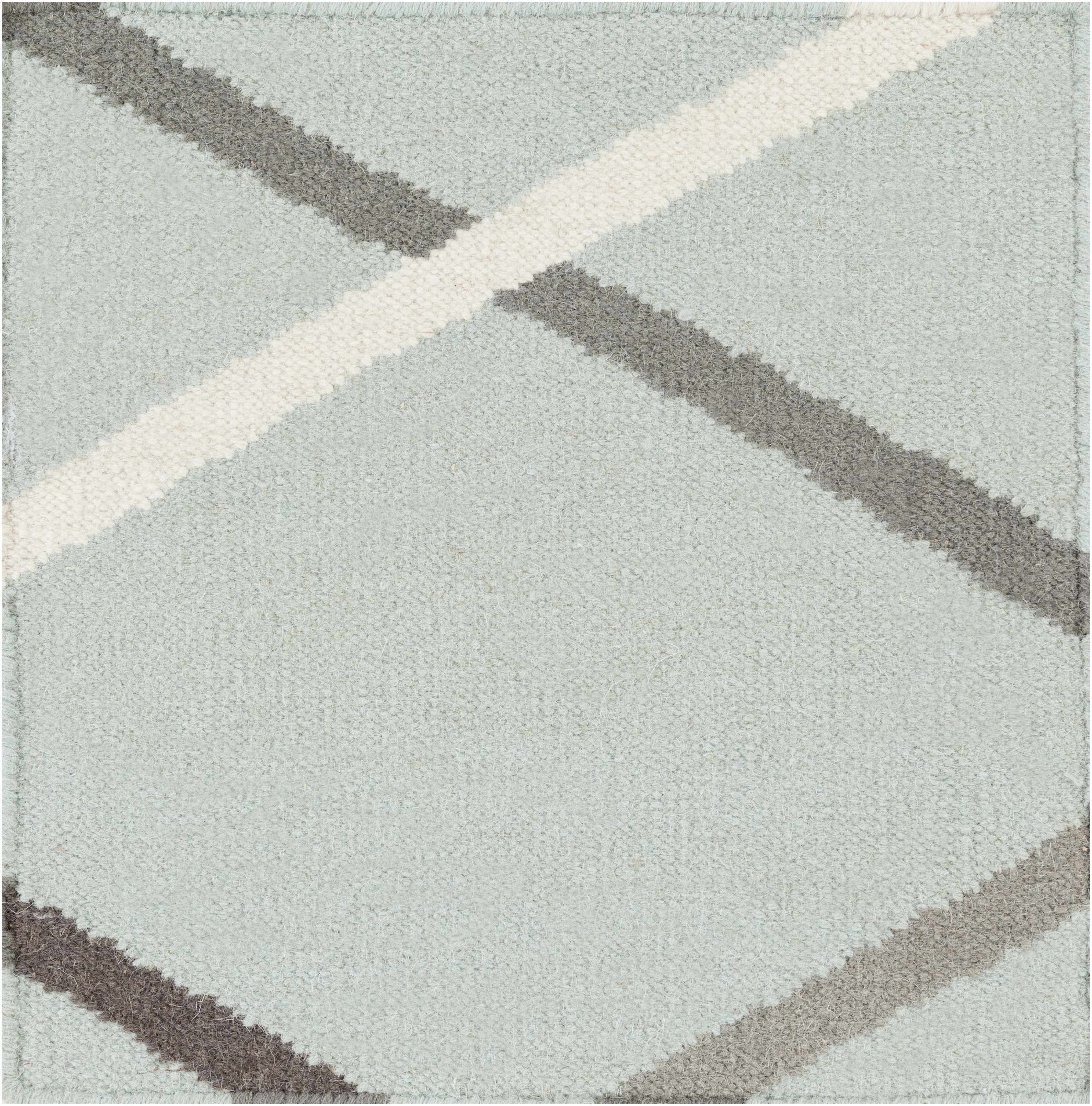Darlaston Gray Trellis Wool Area Rug - Clearance - Image 6