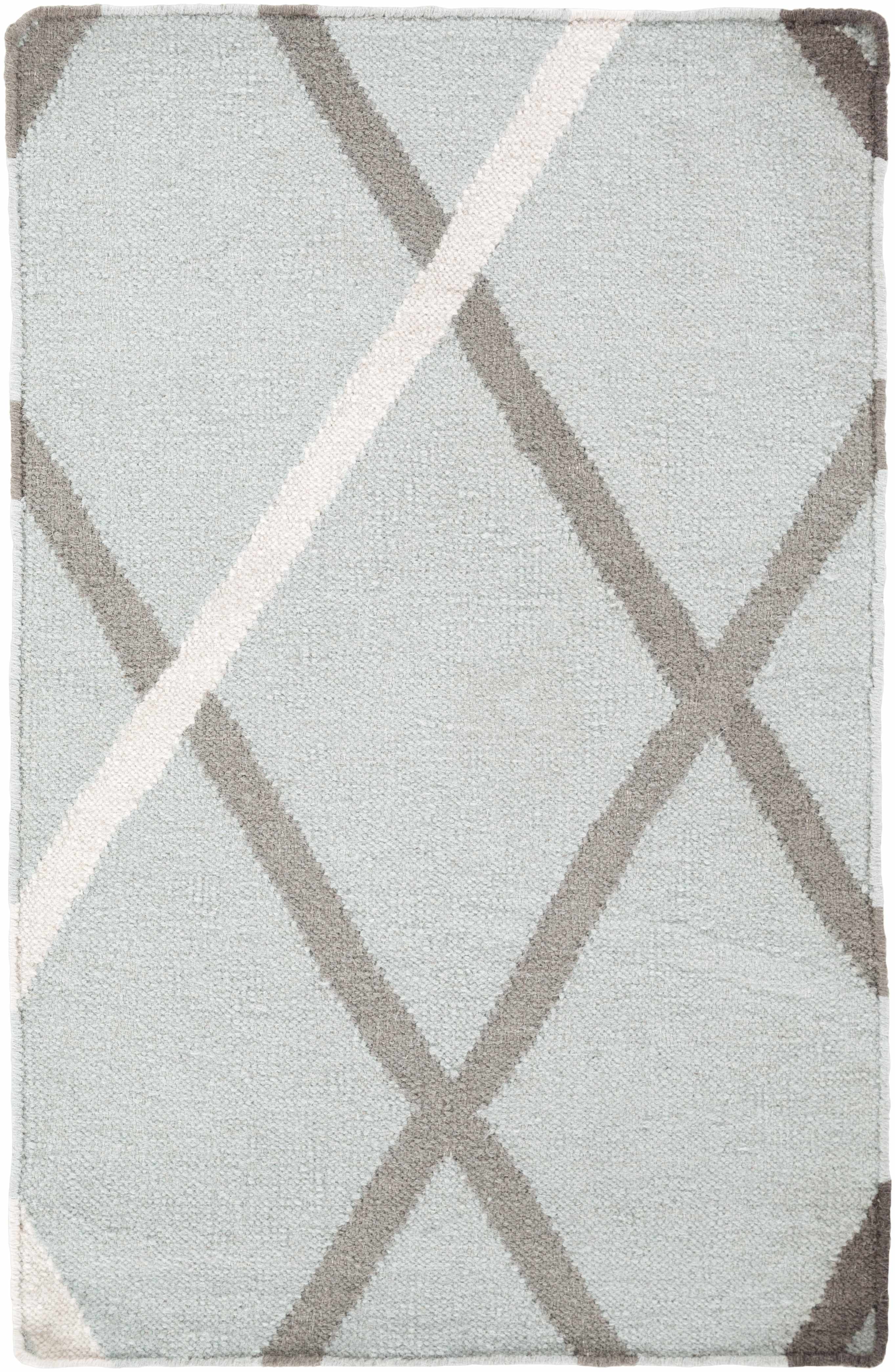 Darlaston Gray Trellis Wool Area Rug - Clearance - Image 7