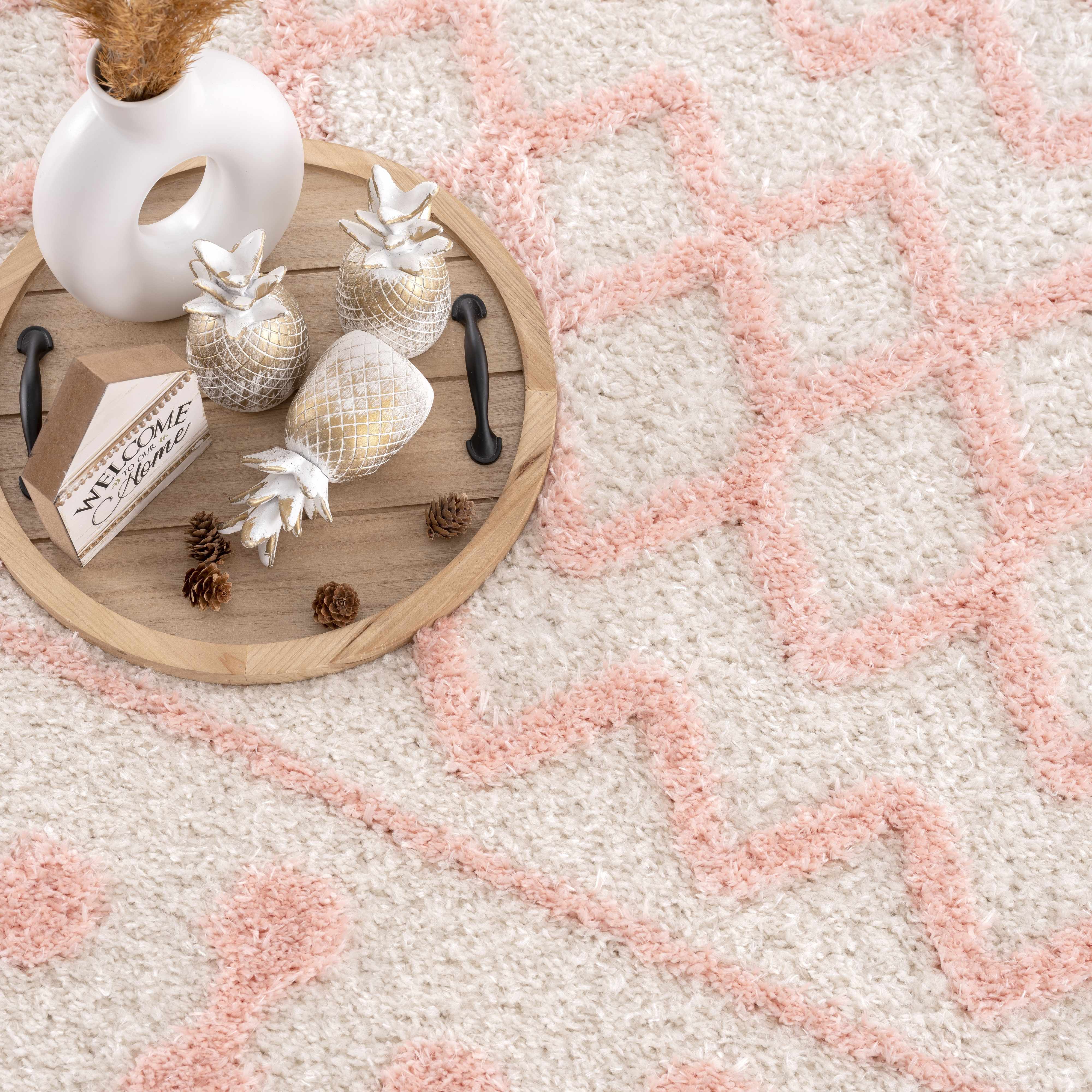 Darva Pink Plush Area Carpet - Image 12