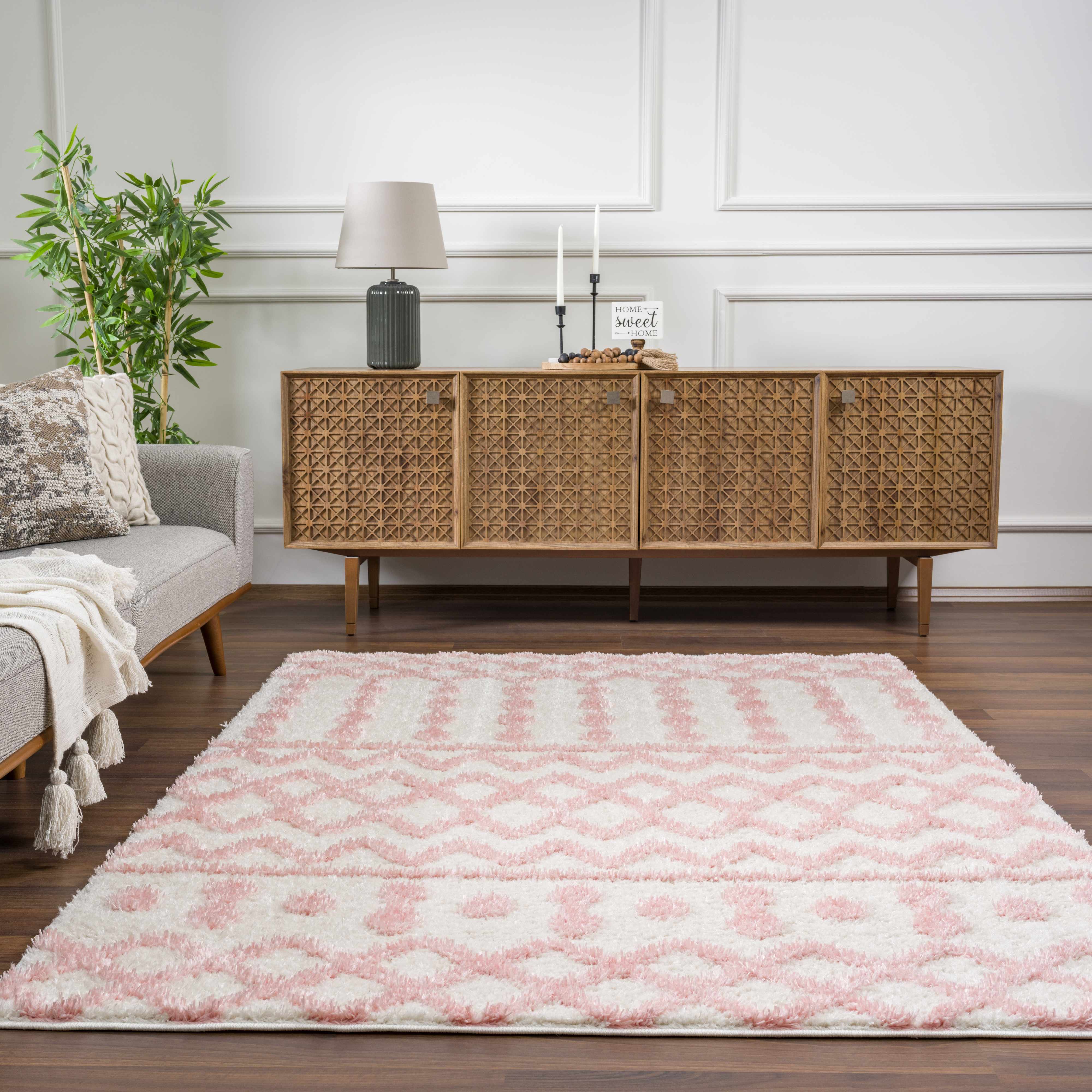 Darva Pink Plush Area Carpet - Image 19
