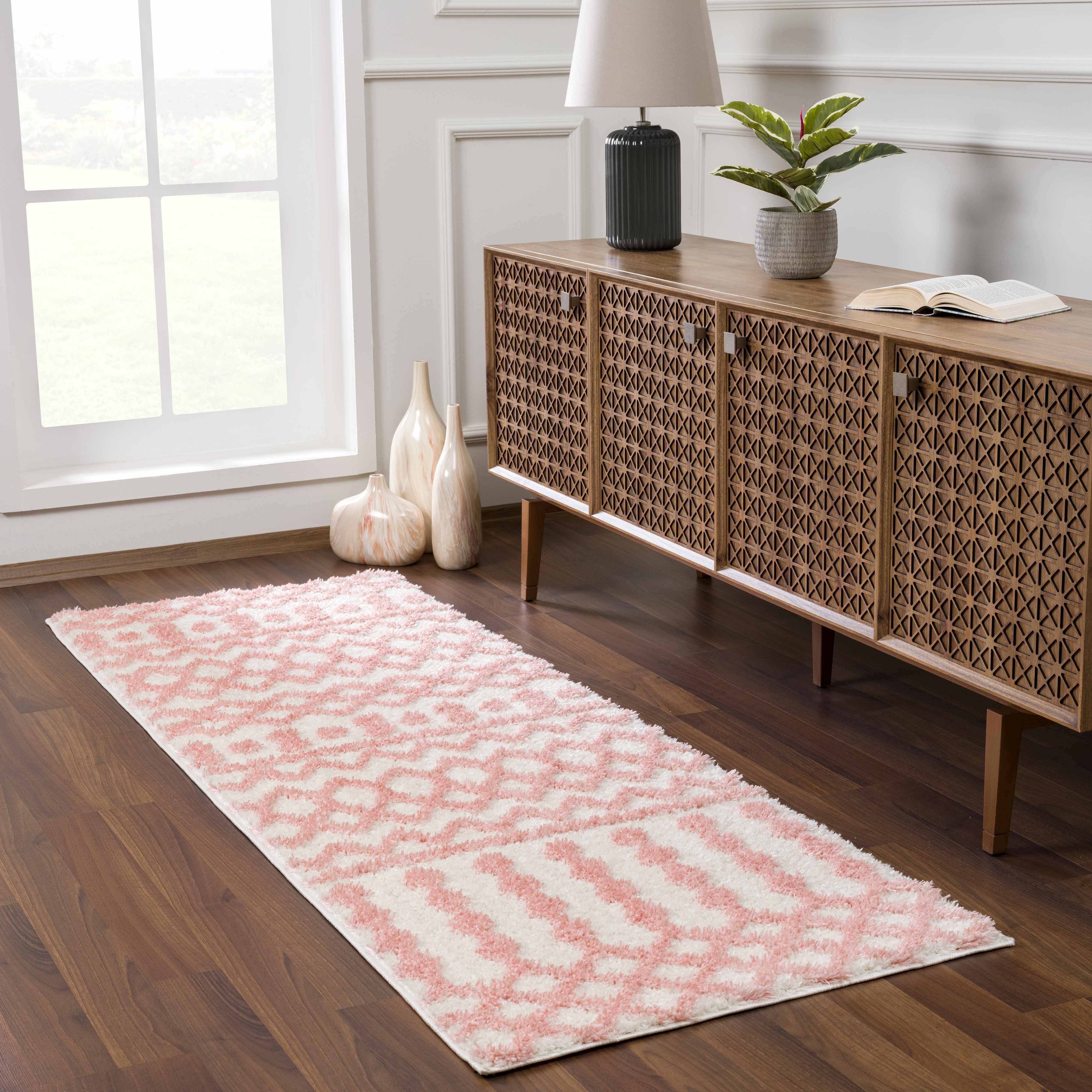 Darva Pink Plush Area Carpet - Image 4