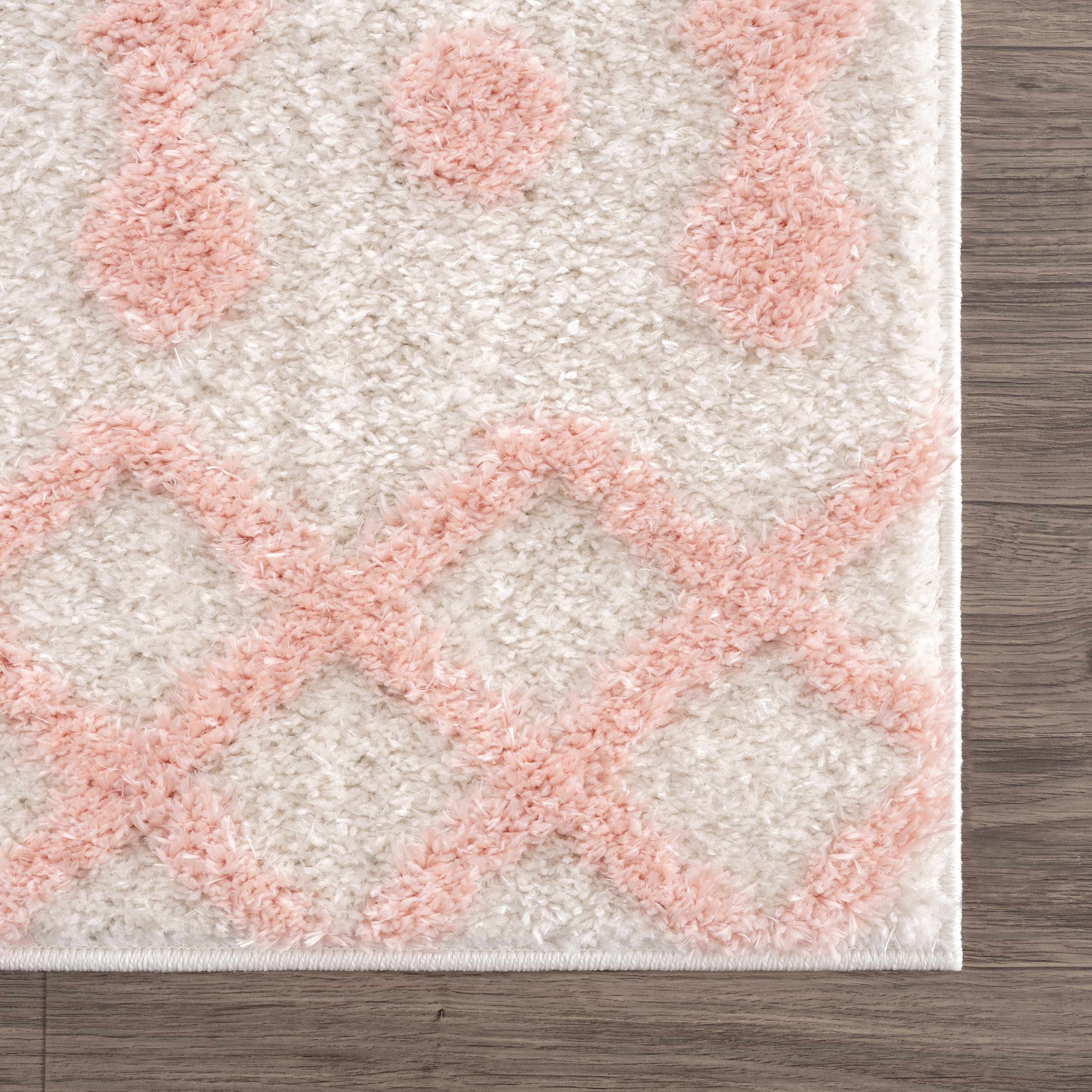Darva Pink Plush Area Carpet - Image 9