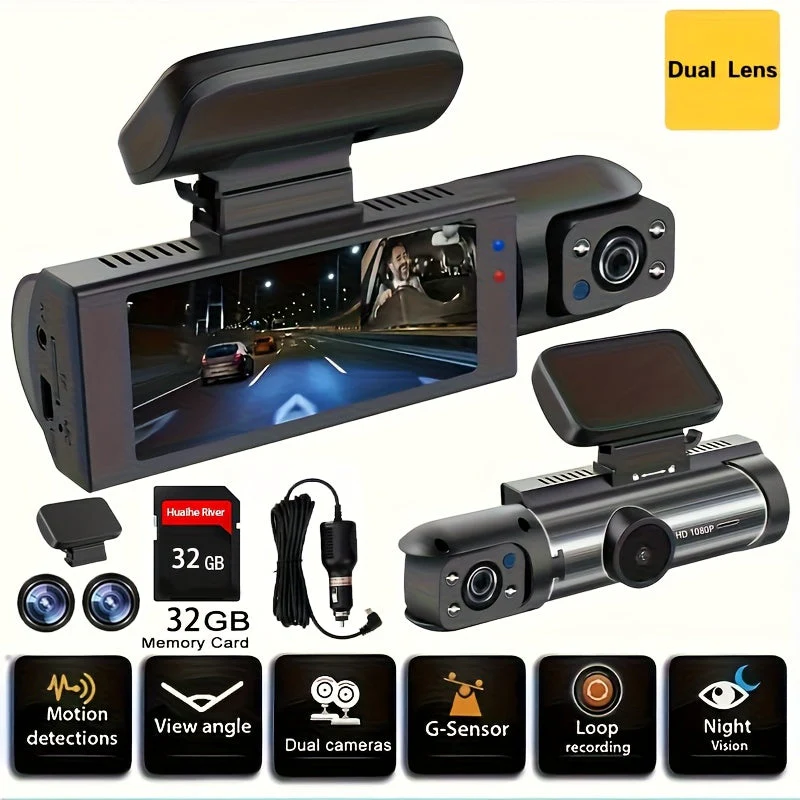 Dash Cam for Rideshare Drivers - Front & Cabin Cam with IR Night Vision - Image 3