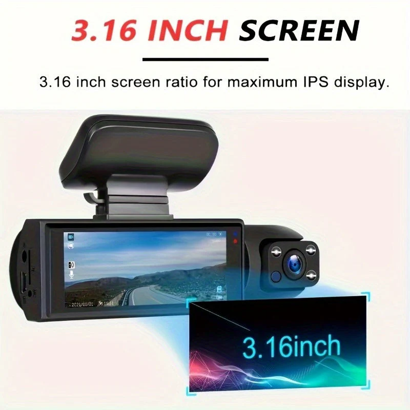 Dash Cam for Rideshare Drivers - Front & Cabin Cam with IR Night Vision - Image 7