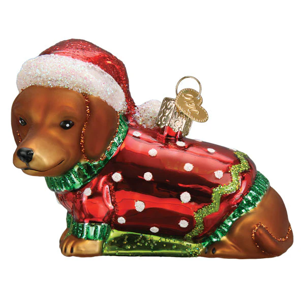 Dashing Dachshund Puppy Ornament - Image 3