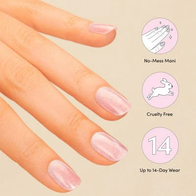 Dashing Diva Glaze Semi-Cured Gel Nail Polish Strips Ballerina Blush 32ct - Image 6