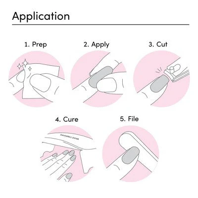 Dashing Diva Glaze Semi-Cured Gel Nail Polish Strips Emerald Marble 32ct - Image 4