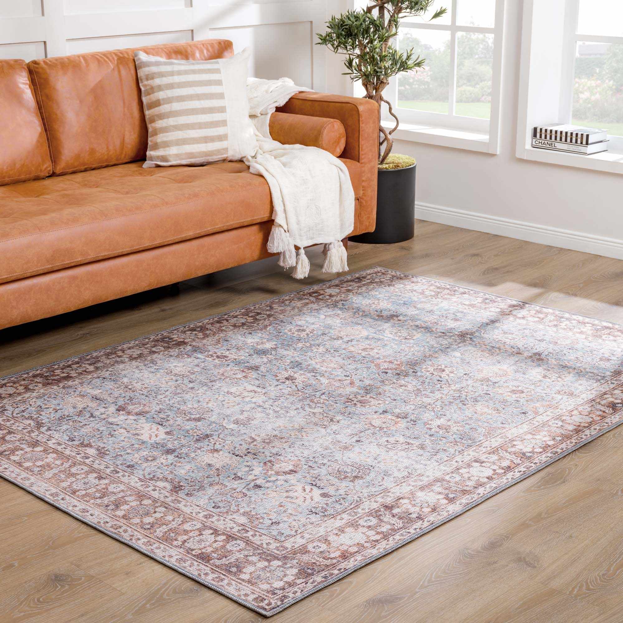 Dauis Blue Persian Style Washable Rug - Promo - Image 4