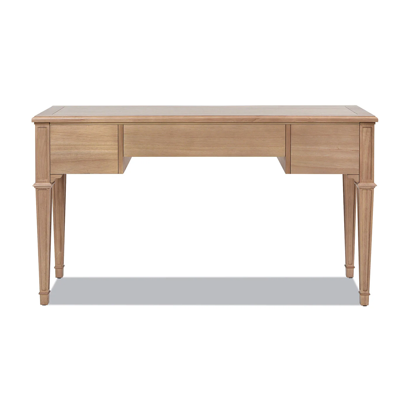 Dauphin 55" 3-Drawer Wood Executive Desk Natural Brown - Image 2