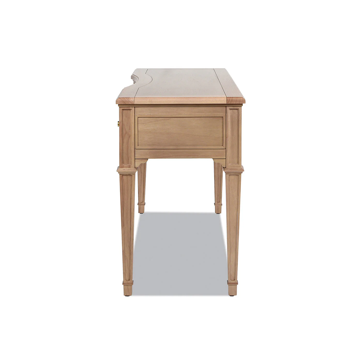 Dauphin 55" 3-Drawer Wood Executive Desk Natural Brown - Image 4