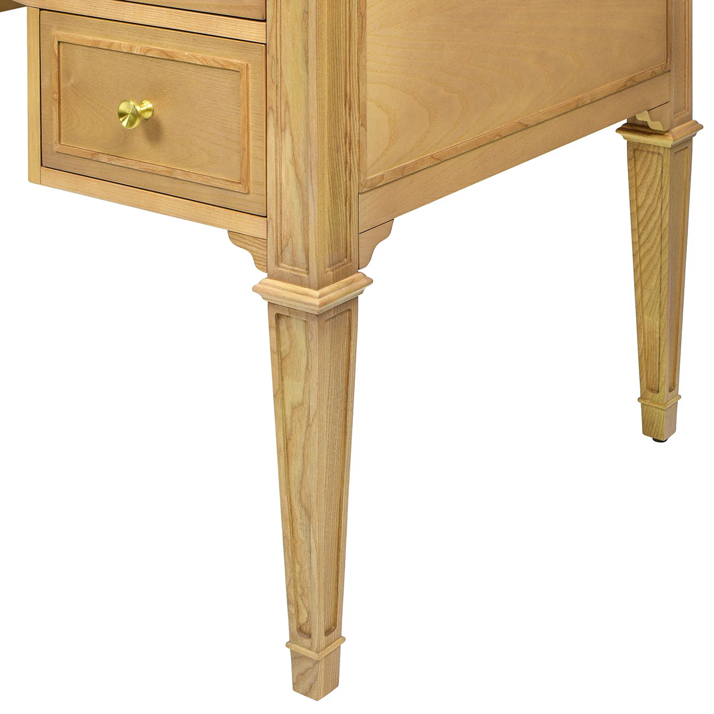 Dauphin Gold Accent 5-Drawer Wood Executive Desk - Image 10