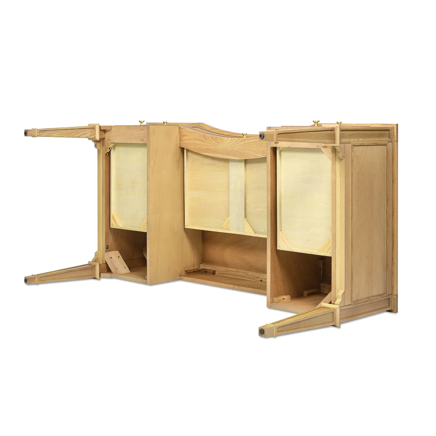 Dauphin Gold Accent 5-Drawer Wood Executive Desk - Image 11