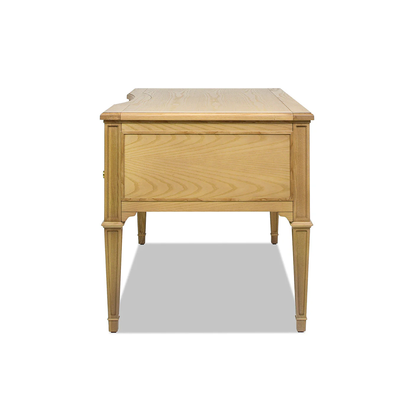 Dauphin Gold Accent 5-Drawer Wood Executive Desk - Image 7