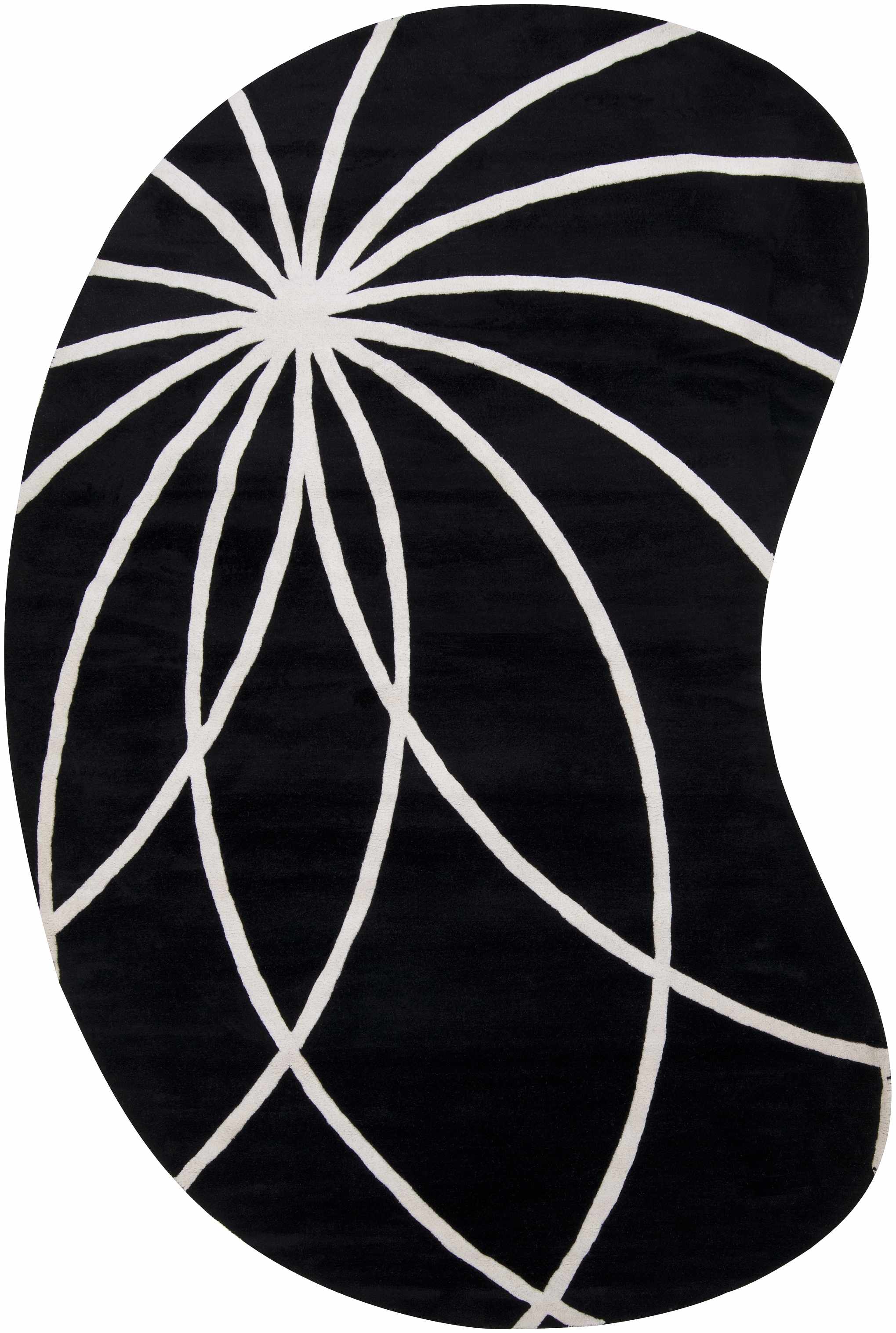 Davison Black Geometric Wool Carpet - Image 12
