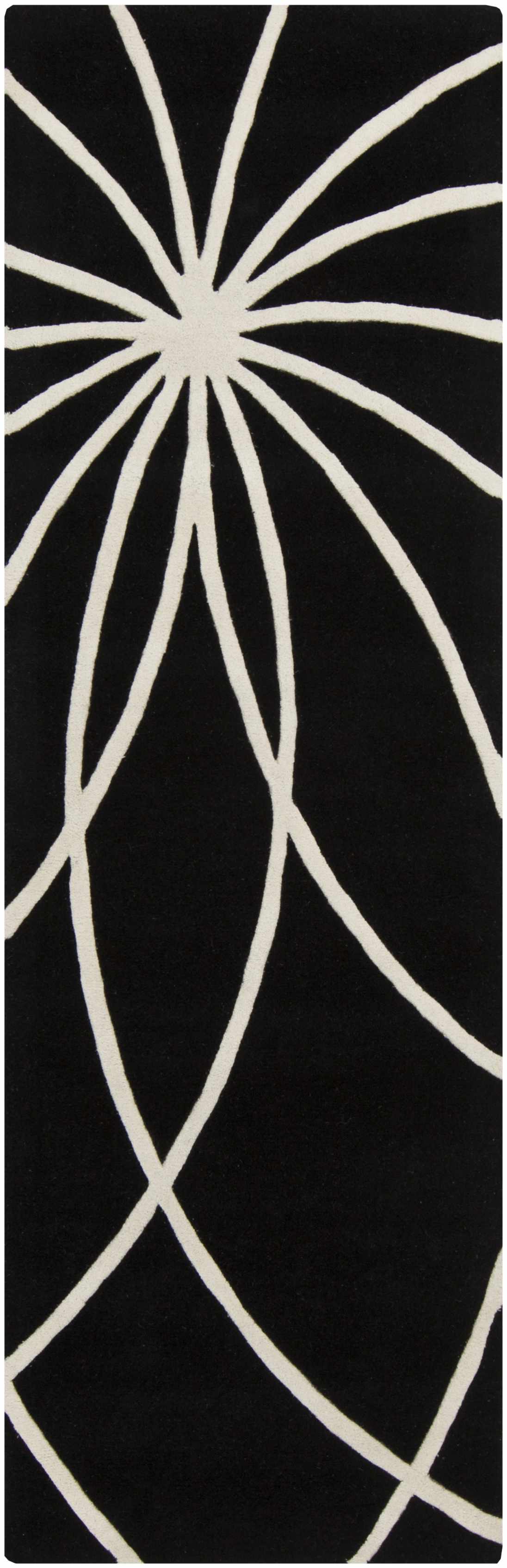 Davison Black Geometric Wool Carpet - Image 9