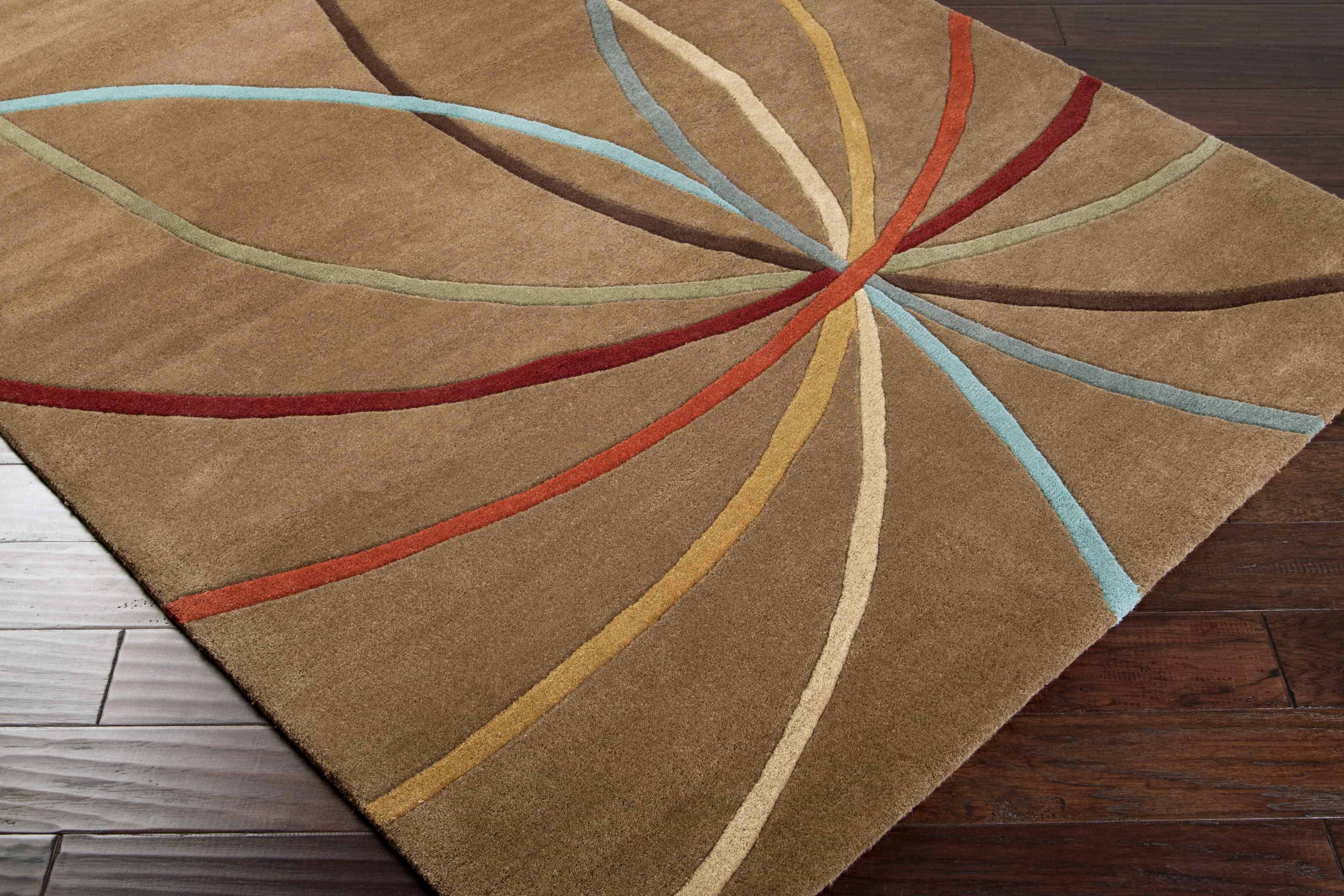 Davison Brown Geometric Modern Wool Rug - Image 10