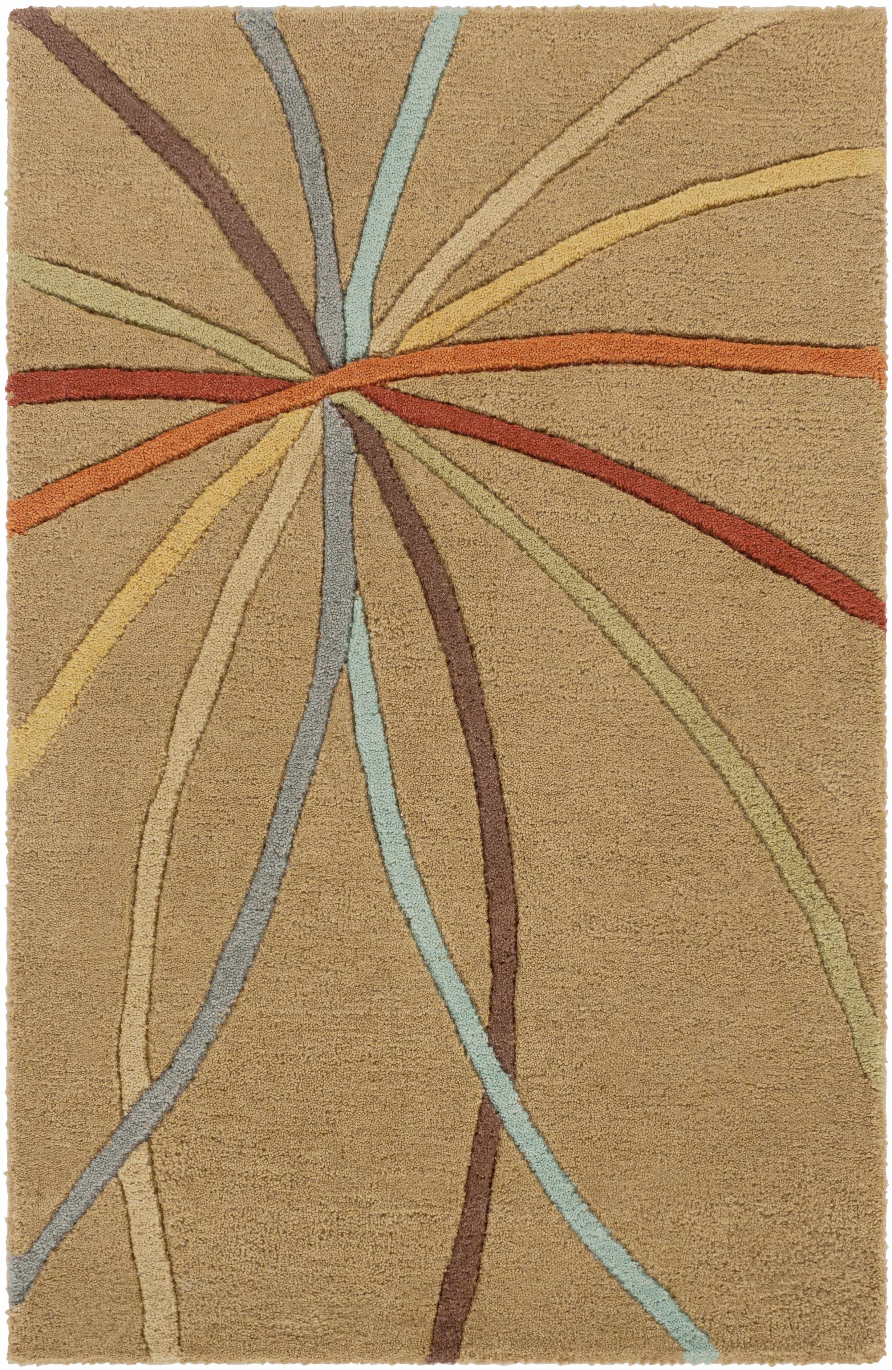 Davison Brown Geometric Modern Wool Rug - Image 11