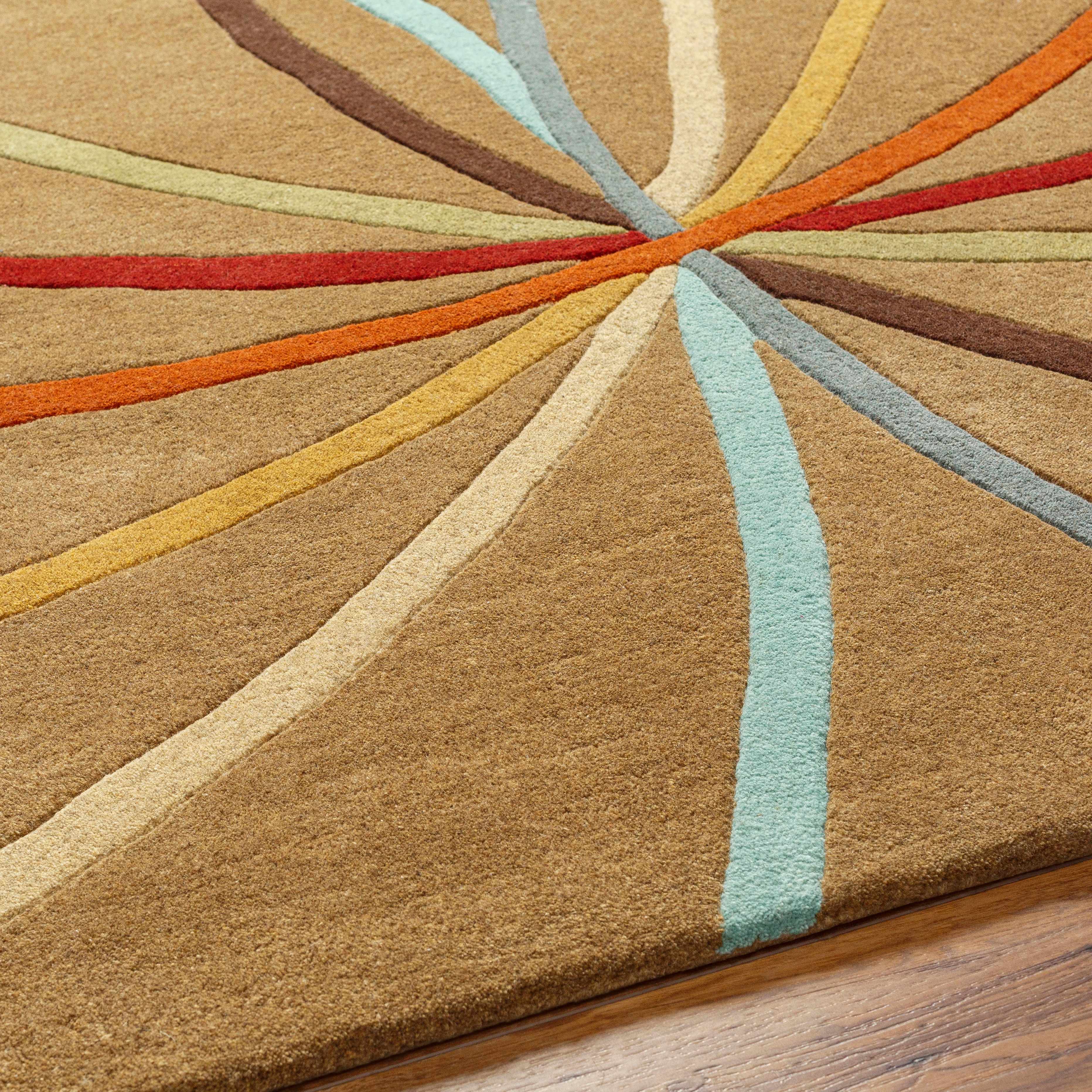 Davison Brown Geometric Modern Wool Rug - Image 13