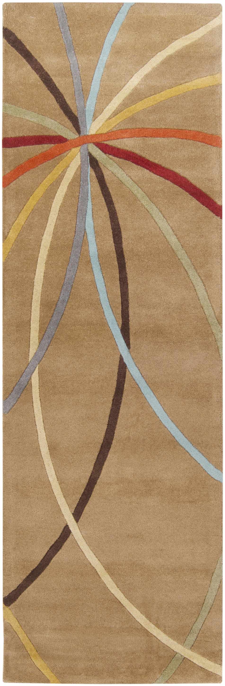 Davison Brown Geometric Modern Wool Rug - Image 7