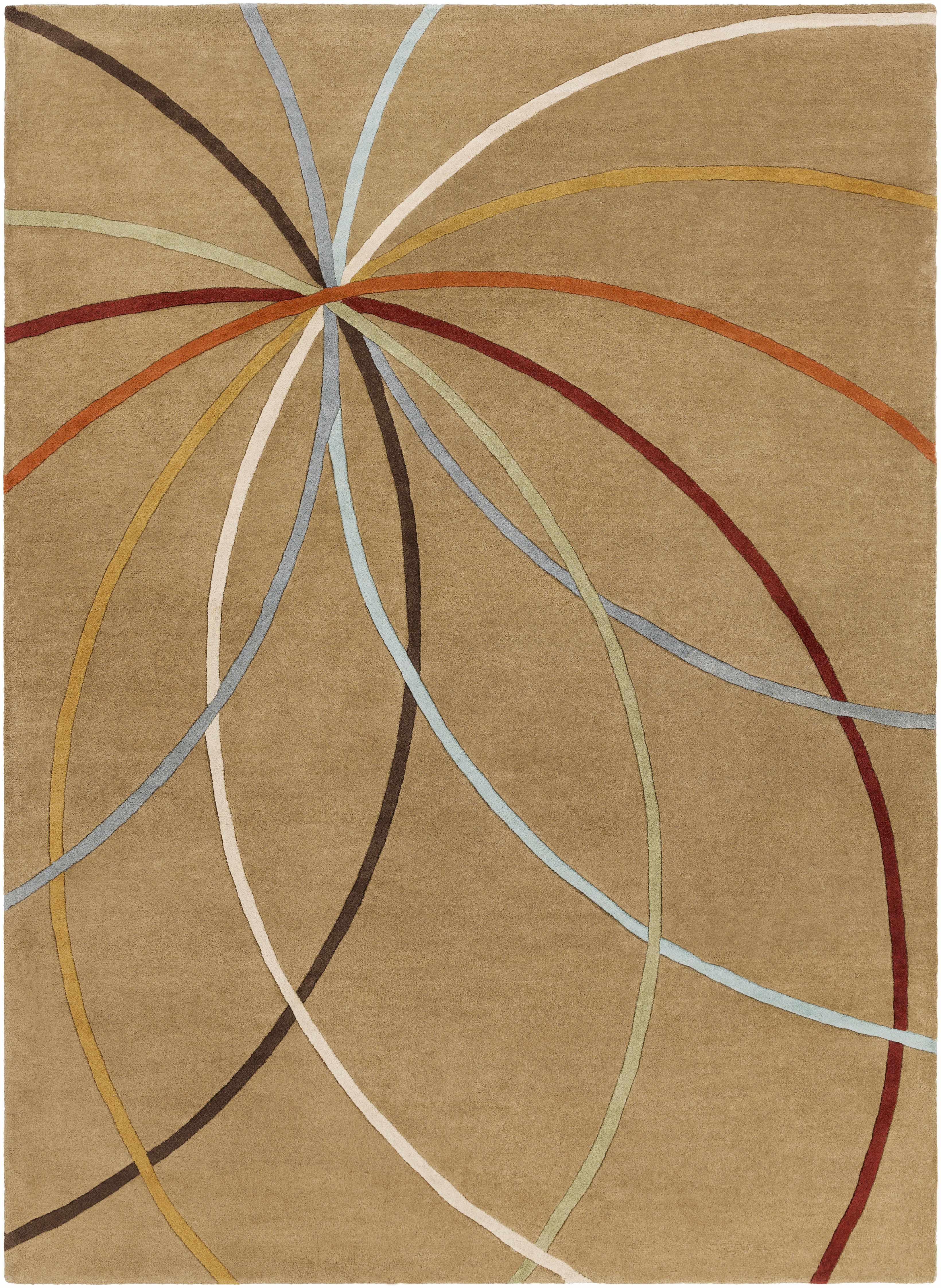 Davison Brown Geometric Modern Wool Rug - Image 9