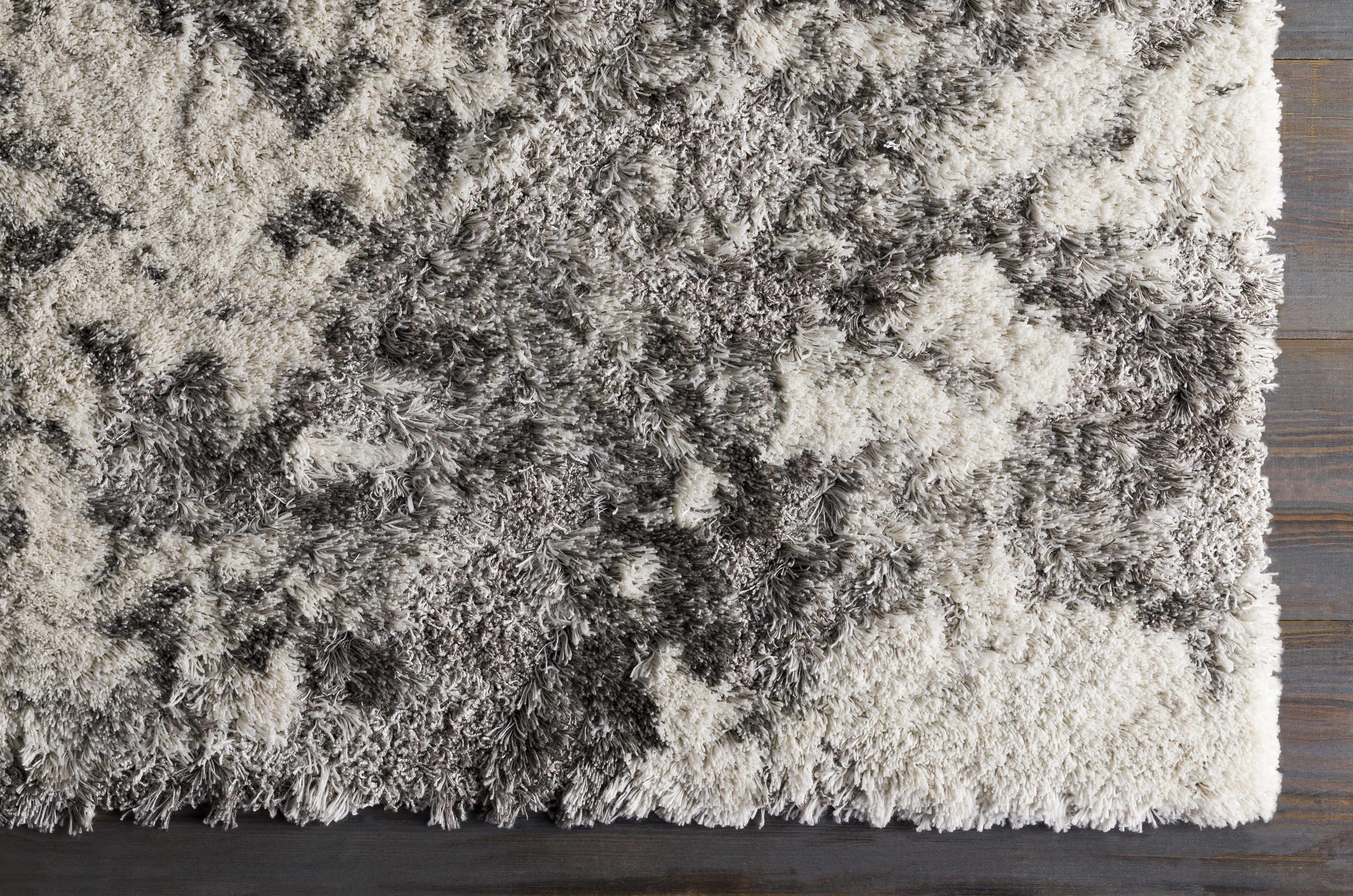 Dawesville Gray White Shag Area Rug - Image 7