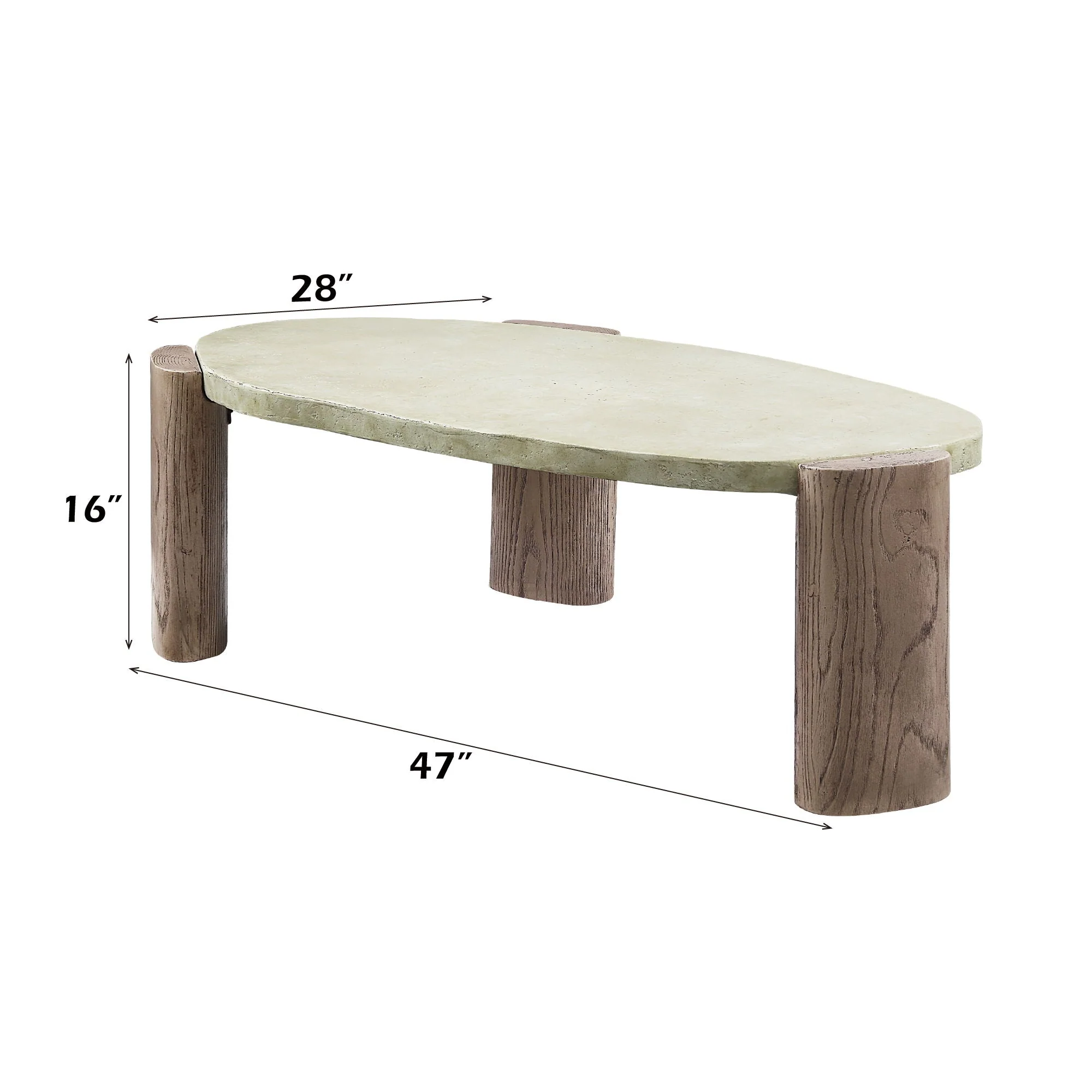 Dayana - Coffee Table - Oak / Off White - Image 4