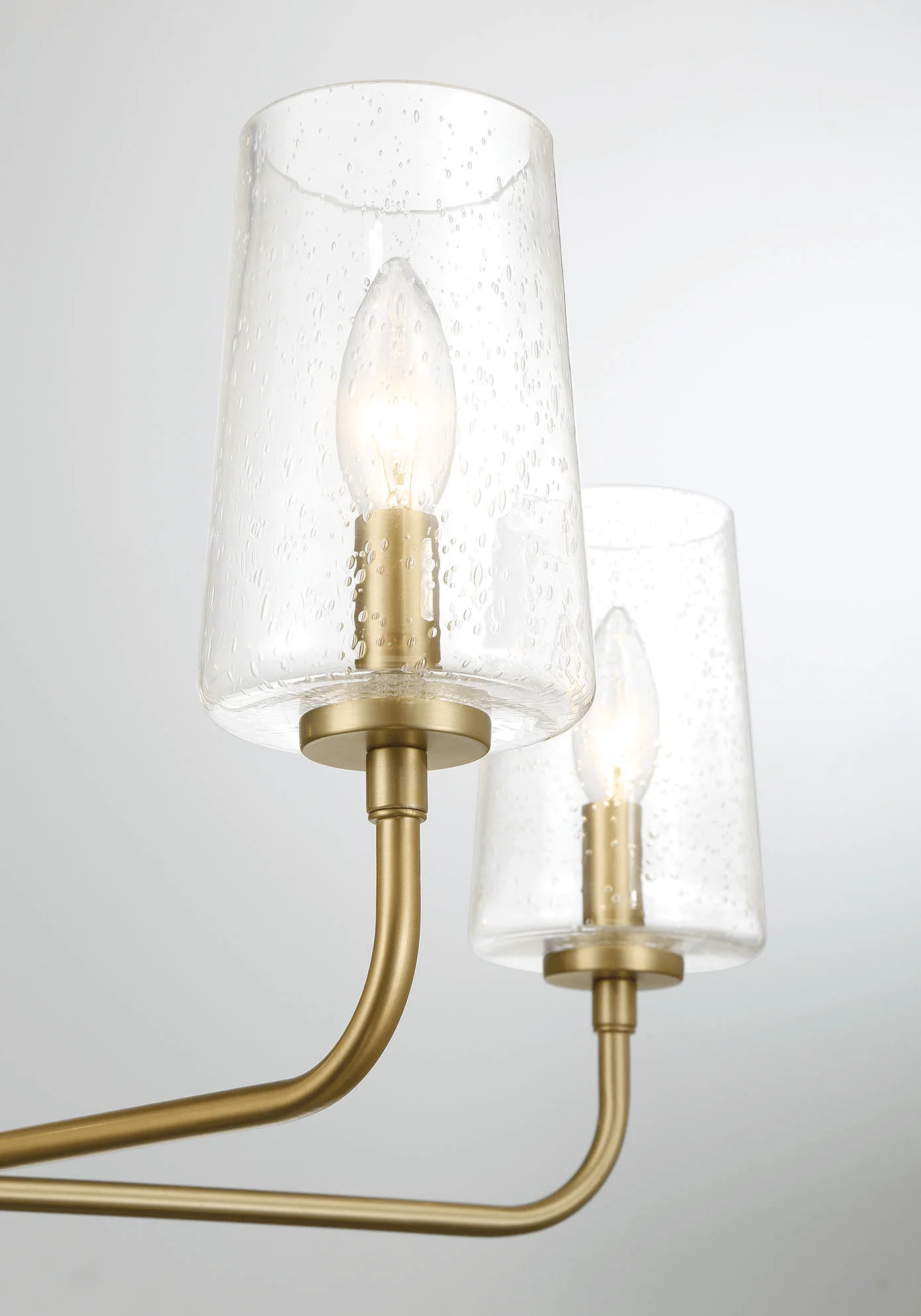 Dazzle Five Lights Chandelier with Clear Seeded Glass - Satin Brass - Image 5