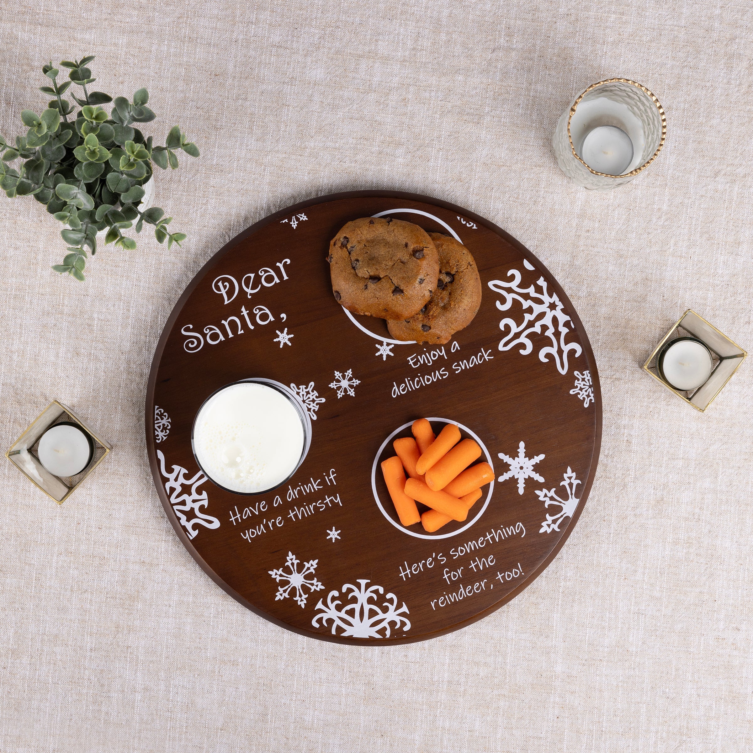 Dear Santa Milk & Cookies Serving Tray - Image 3