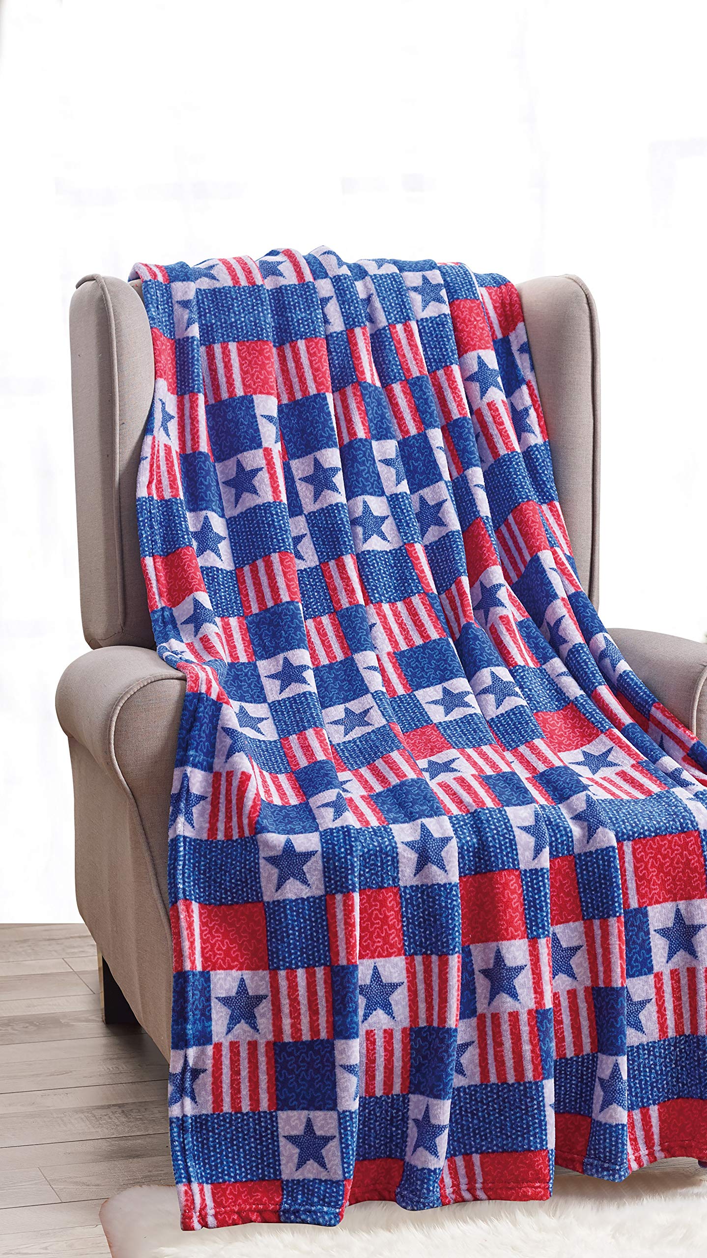 Decor&More American Pride Collection Microplush Throw Blanket (50" x 60") - Image 4