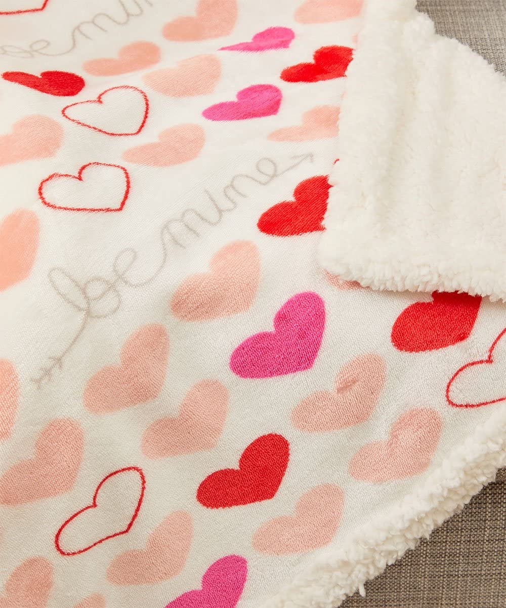 Decor&More Amor Eterno Be Mine Love Collection Valentine's Day Heart Ultra Plush Throw Blanket (50" x 60") - - Image 24